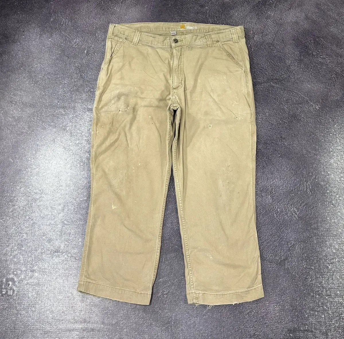 Carhartt × Vintage Vintage Carhartt Carpenter Cream USA Hype Baggy Pants Size US 40 / EU 56 - 2 Thumbnail