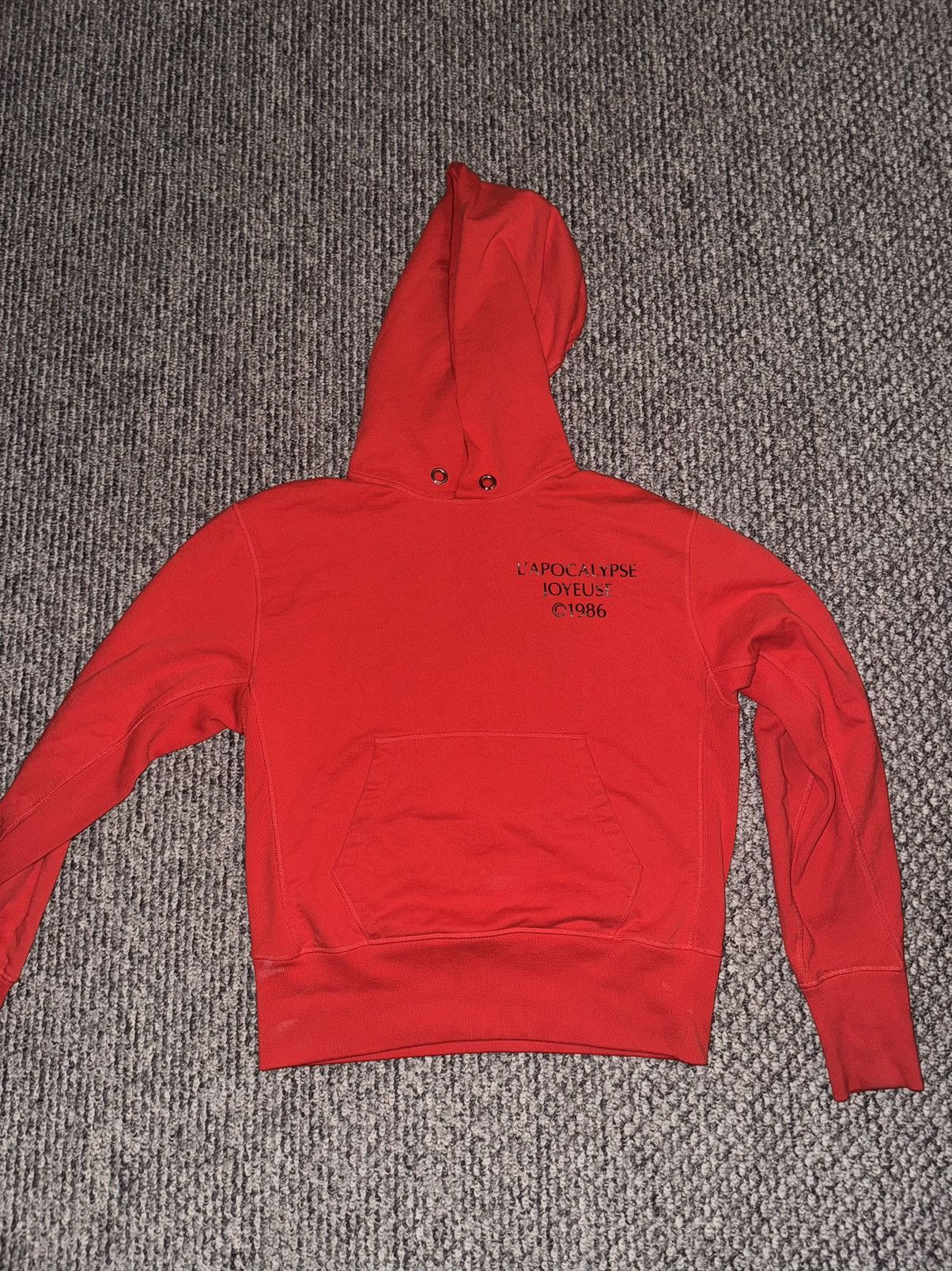 image of Helmut Lang Red Hoodie, Men's (Size 2XL)