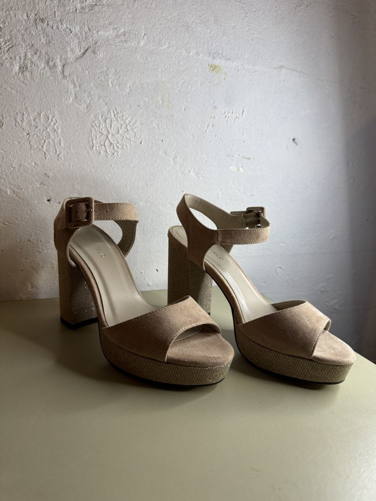 Other Anna Field Glitter Beige Heels Size US 5 / IT 35 - 2 Thumbnail