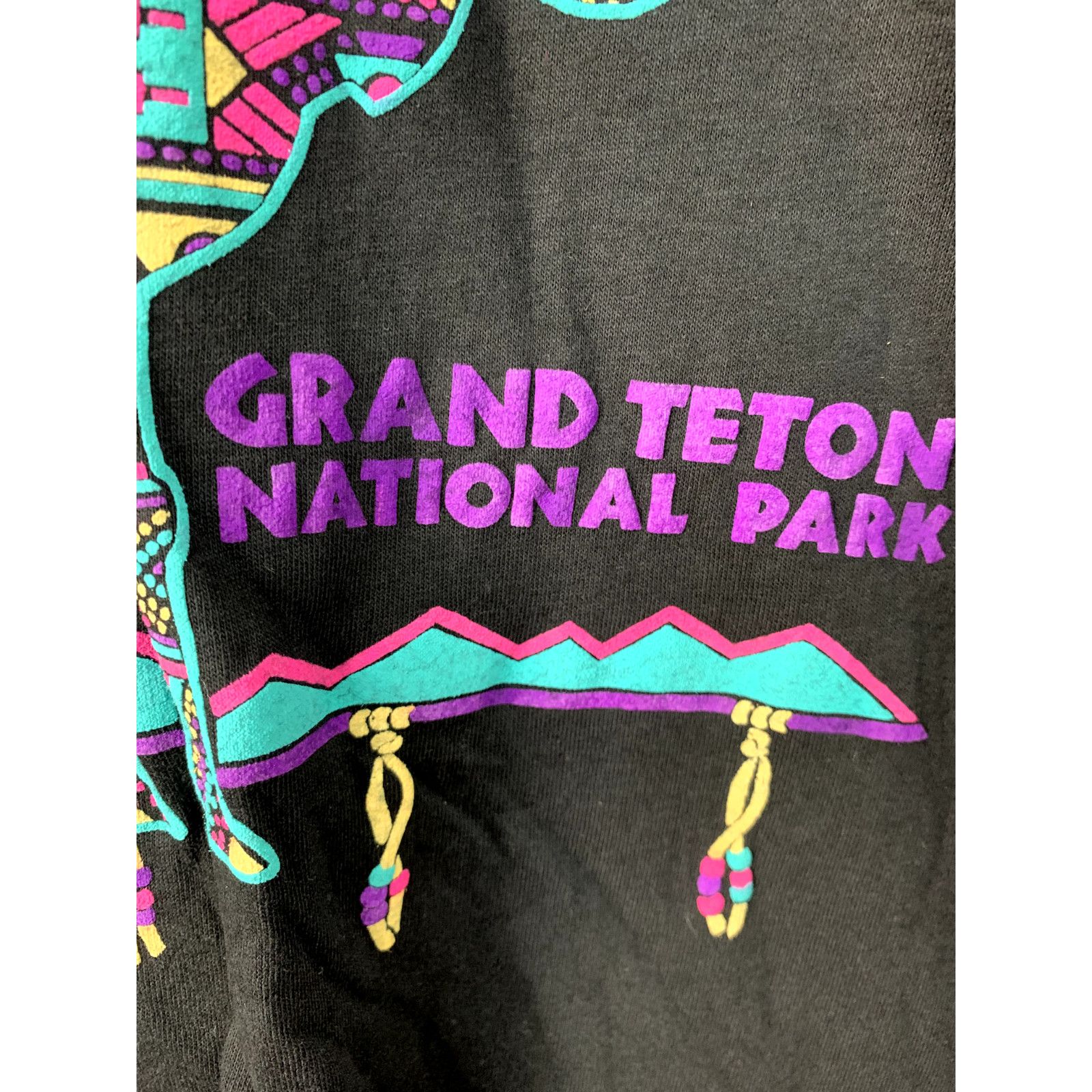 Signal Sport 1993 Black-Pink Grand Teton National Park Graphic Shirt VTG Size US L / EU 52-54 / 3 - 6 Thumbnail