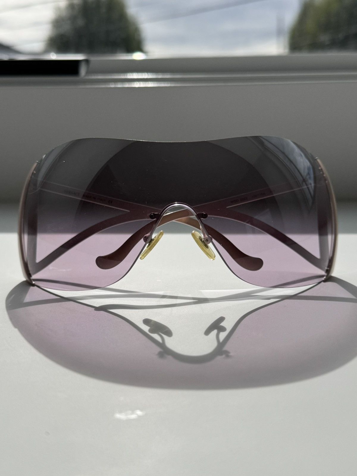 Versace Authentic Y2K Versace Sunglasses Mirror Shield Lenses Size ONE SIZE - 3 Thumbnail