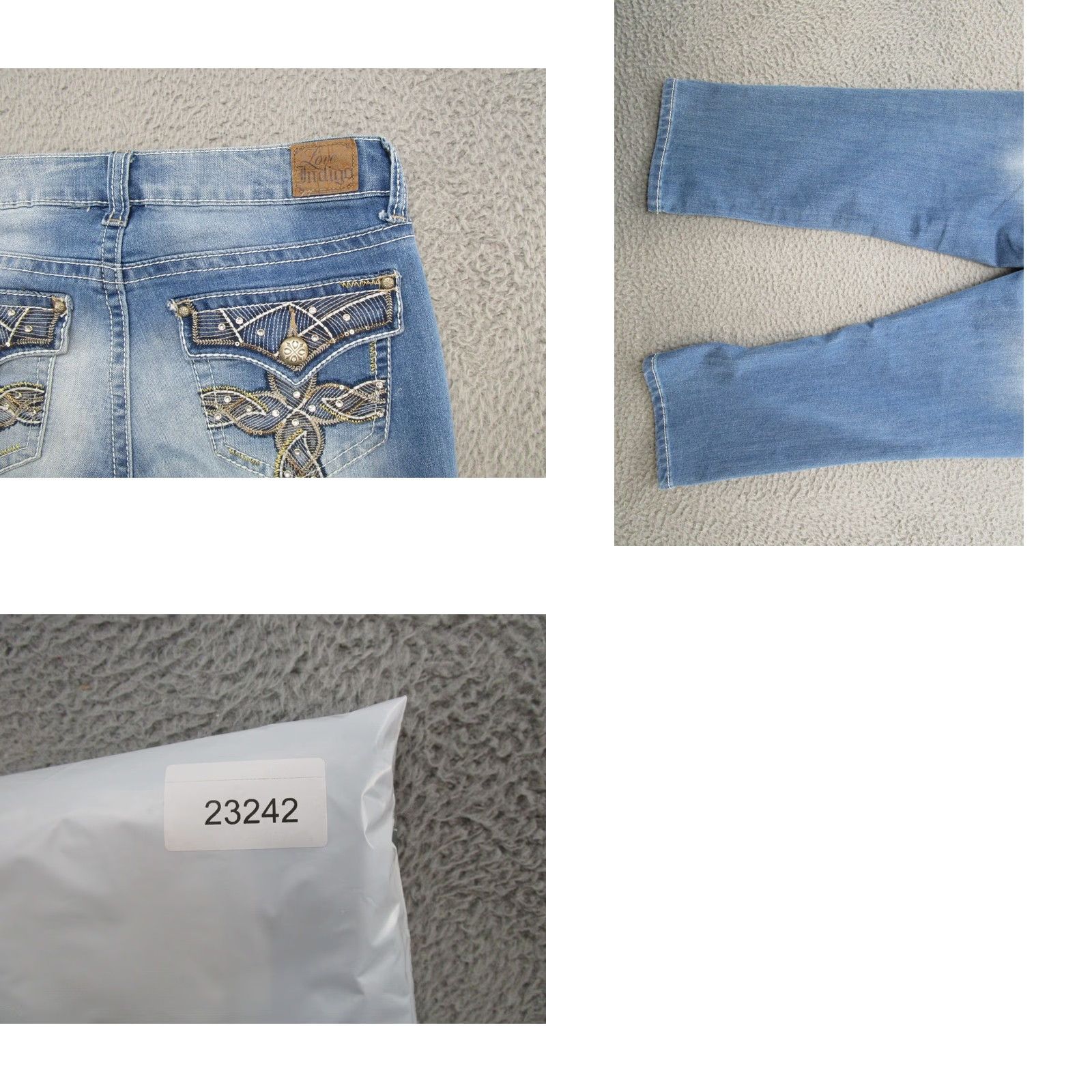 Vintage Love Nation Jeans Women's Size 8 Blue Ankle Cropped Stretch Pocket Thick Stitch Size 30" / US 8 / IT 44 - 9 Thumbnail