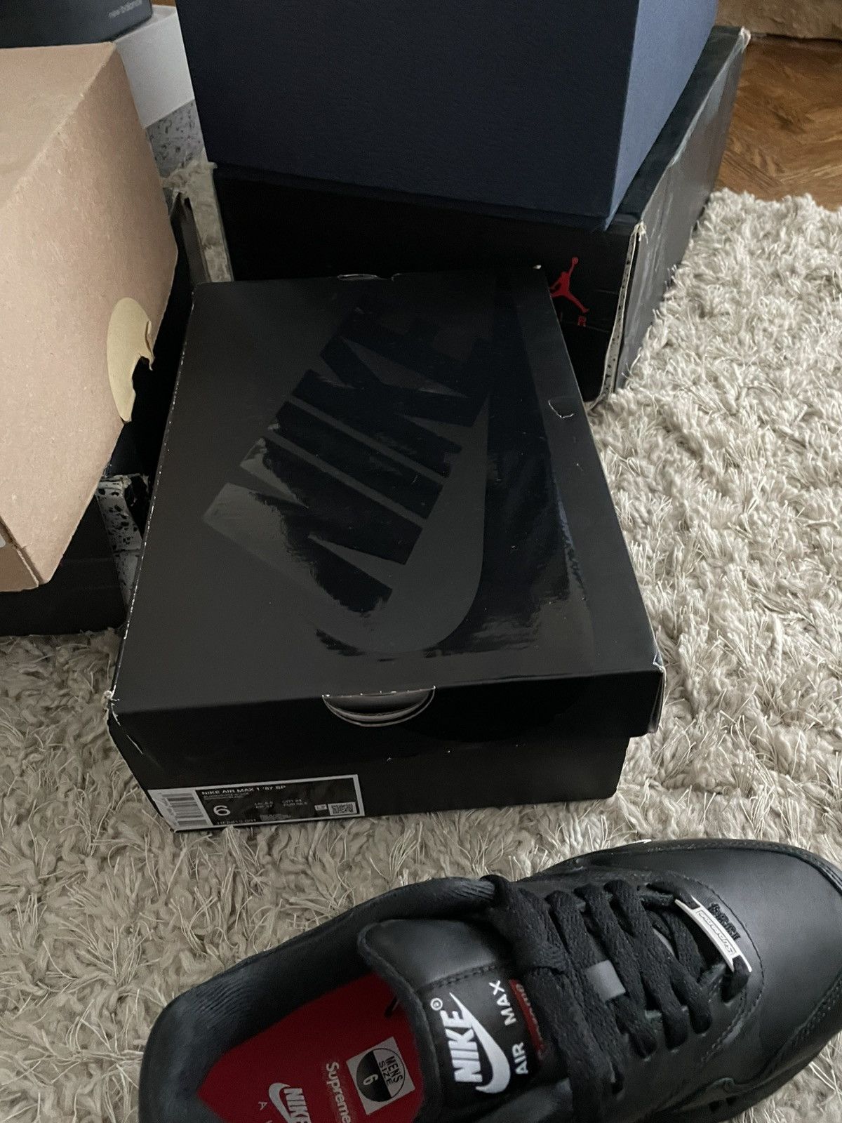 Nike Air Max 1 87 x Supreme Black Size US 7.5 / IT 37.5 - 9 Thumbnail