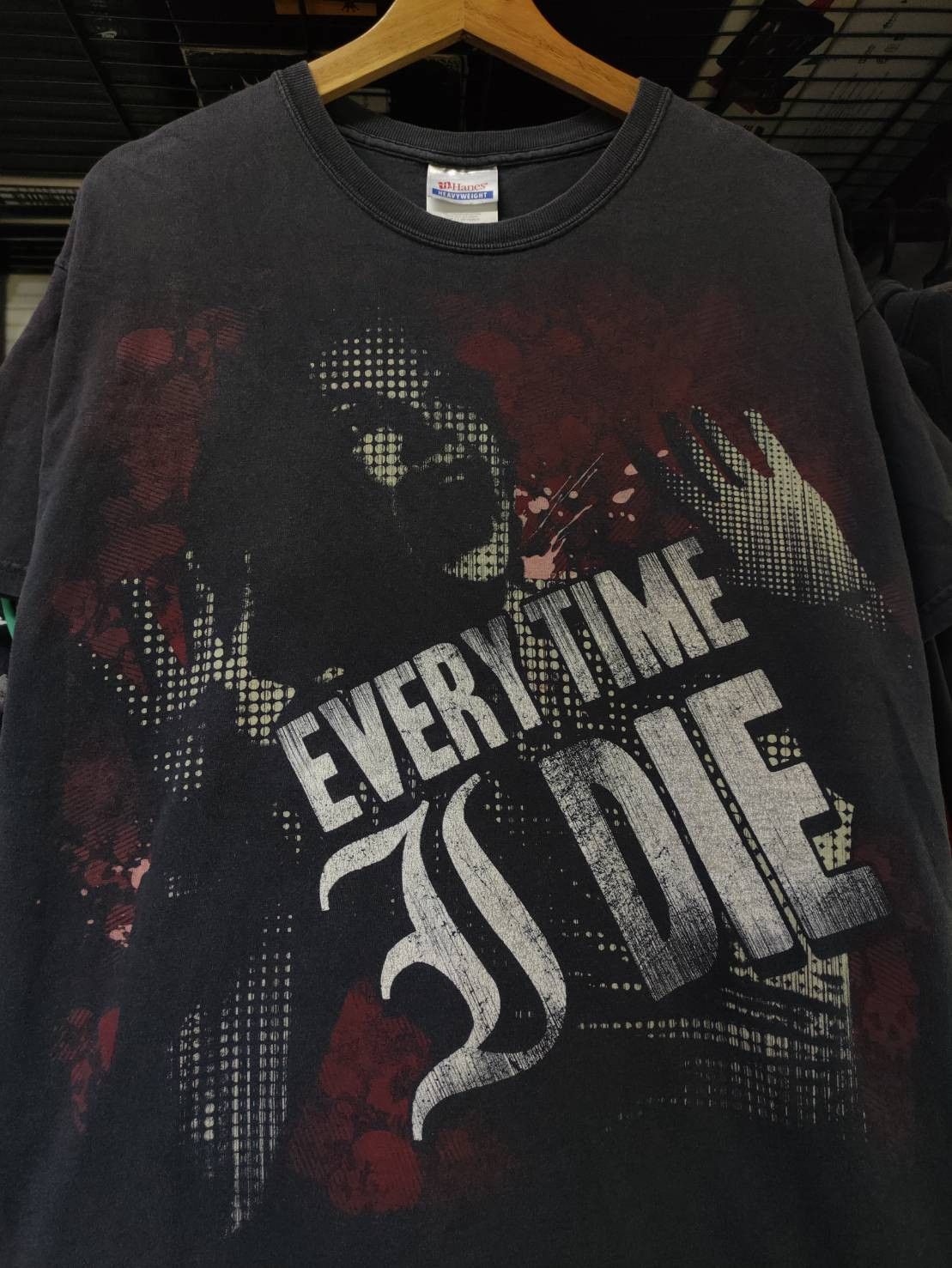 Band Tees Vtg 00's Every Time I Die " Fright Night " Big Print T-Shirt Size US L / EU 52-54 / 3 - 2 Thumbnail