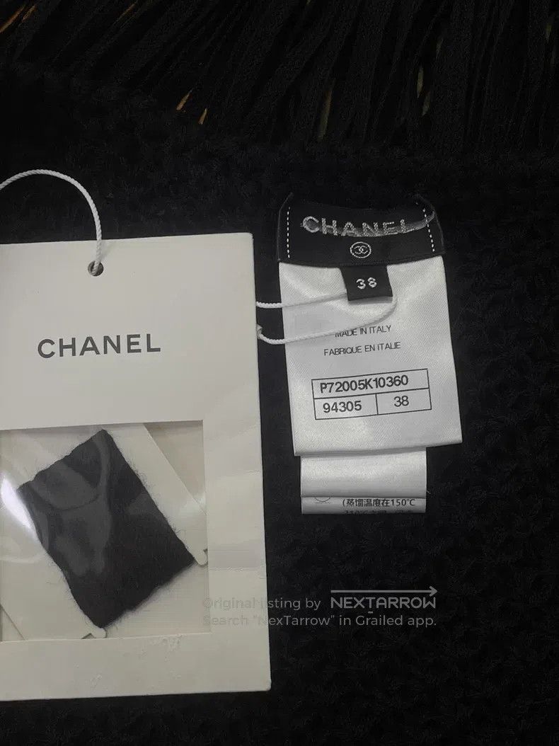 Chanel Chanel Black hollow knitted tassel hem sleeveless Size XS / US 0-2 / IT 36-38 - 4 Thumbnail
