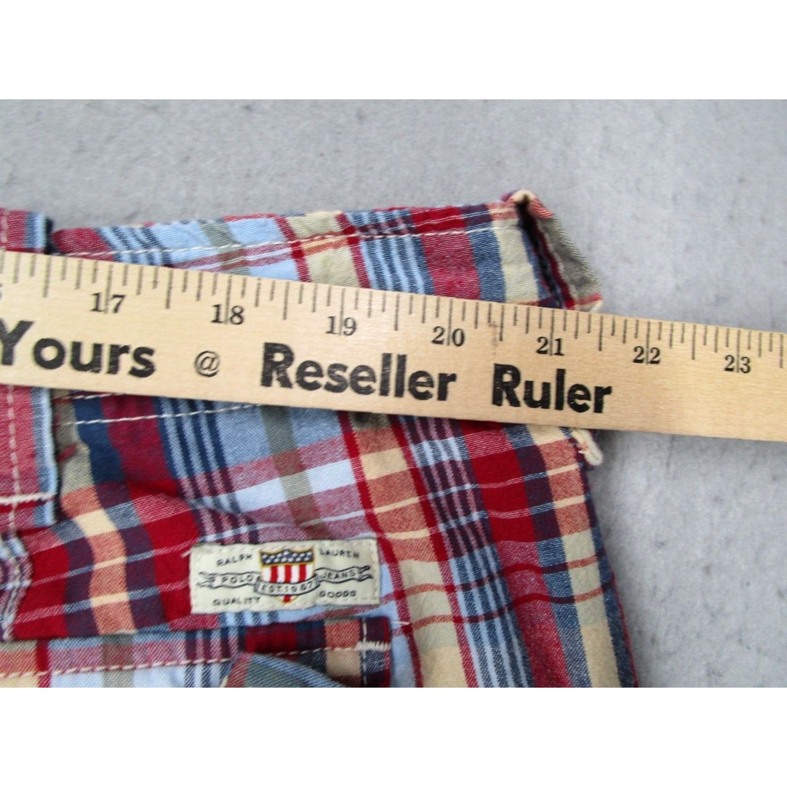 Polo Ralph Lauren Polo Jeans Ralph Lauren Shorts Mens 40 Red Plaid Cargo 10" Golf Casual Work Colorful Men’s 40 Red Cargo Shorts Polo Jeans Ralph Lauren Size US L / EU 52-54 / 3 - 7 Thumbnail