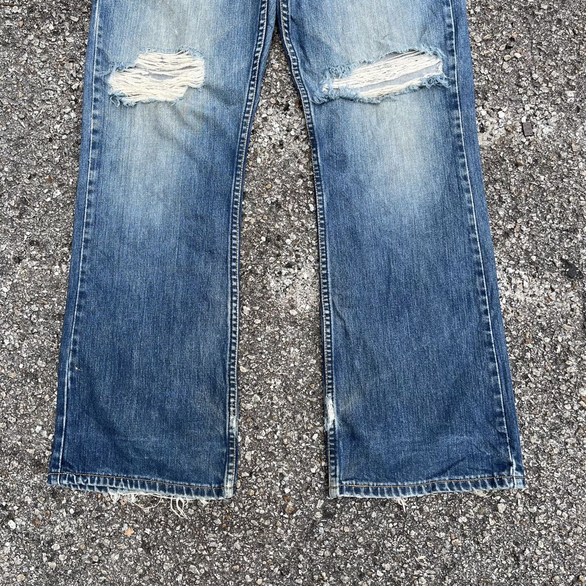 Levi's Vintage Levis 527 Flare Bootcut Bell Bottom Jeans Distressed Size US 32 / EU 48 - 2 Thumbnail