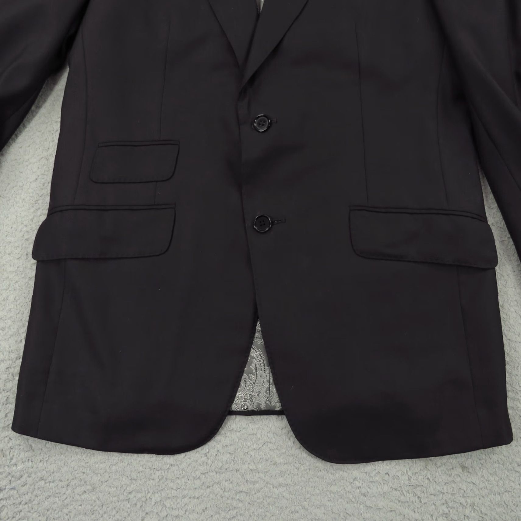Vintage Astor & Black Blazer 40s Bespoke Scabal 120s Four Seasons Paisley Lined Jacket Size 40R - 5 Thumbnail
