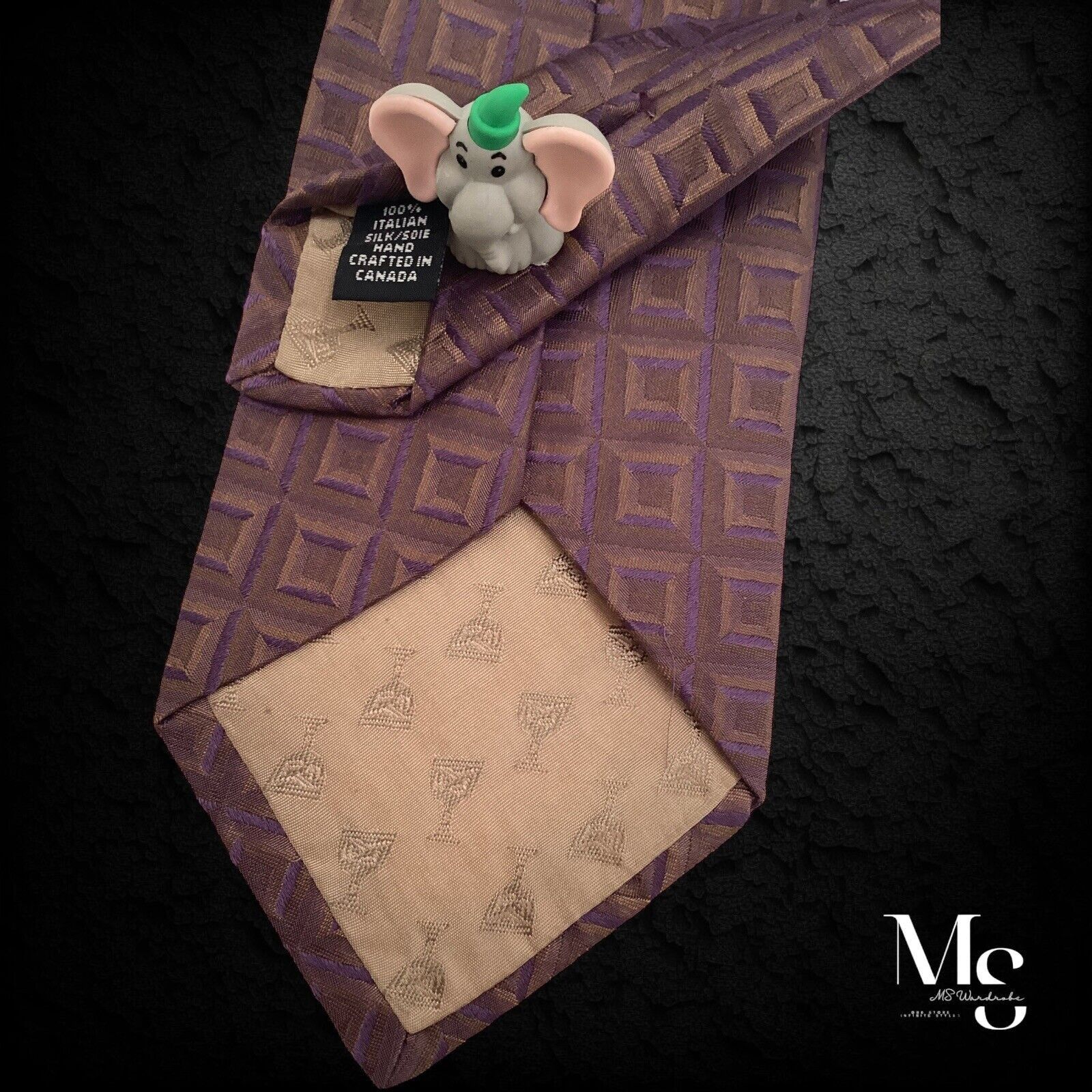 Aquascutum AQUASCUTUM OF LONDON Burgundy Geometric Silk Tie H.C Canada Size ONE SIZE - 4 Thumbnail