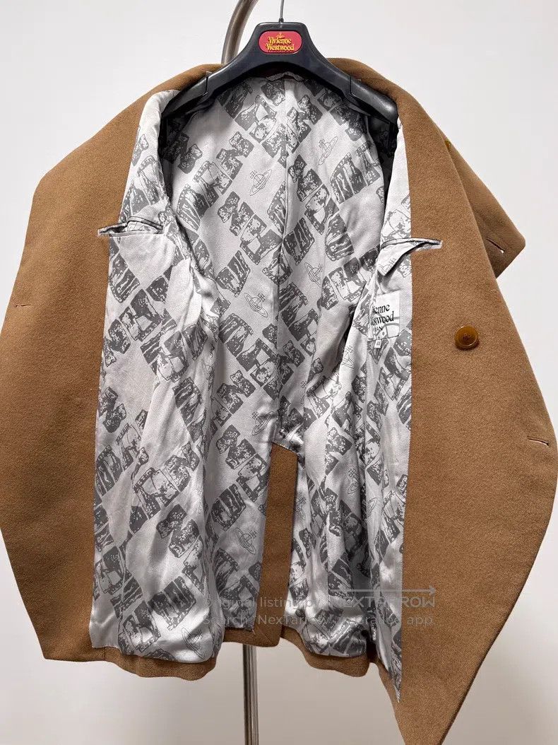 Vivienne Westwood Vivienne Westwood Camel Asymmetrical Wool Coat Size M / US 6-8 / IT 42-44 - 6 Thumbnail