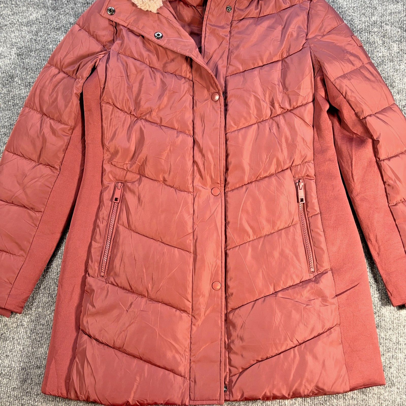 Andrew Marc Andrew Marc Womens Medium Hooded Puffer Coat Mauve Size M / US 6-8 / IT 42-44 - 6 Thumbnail