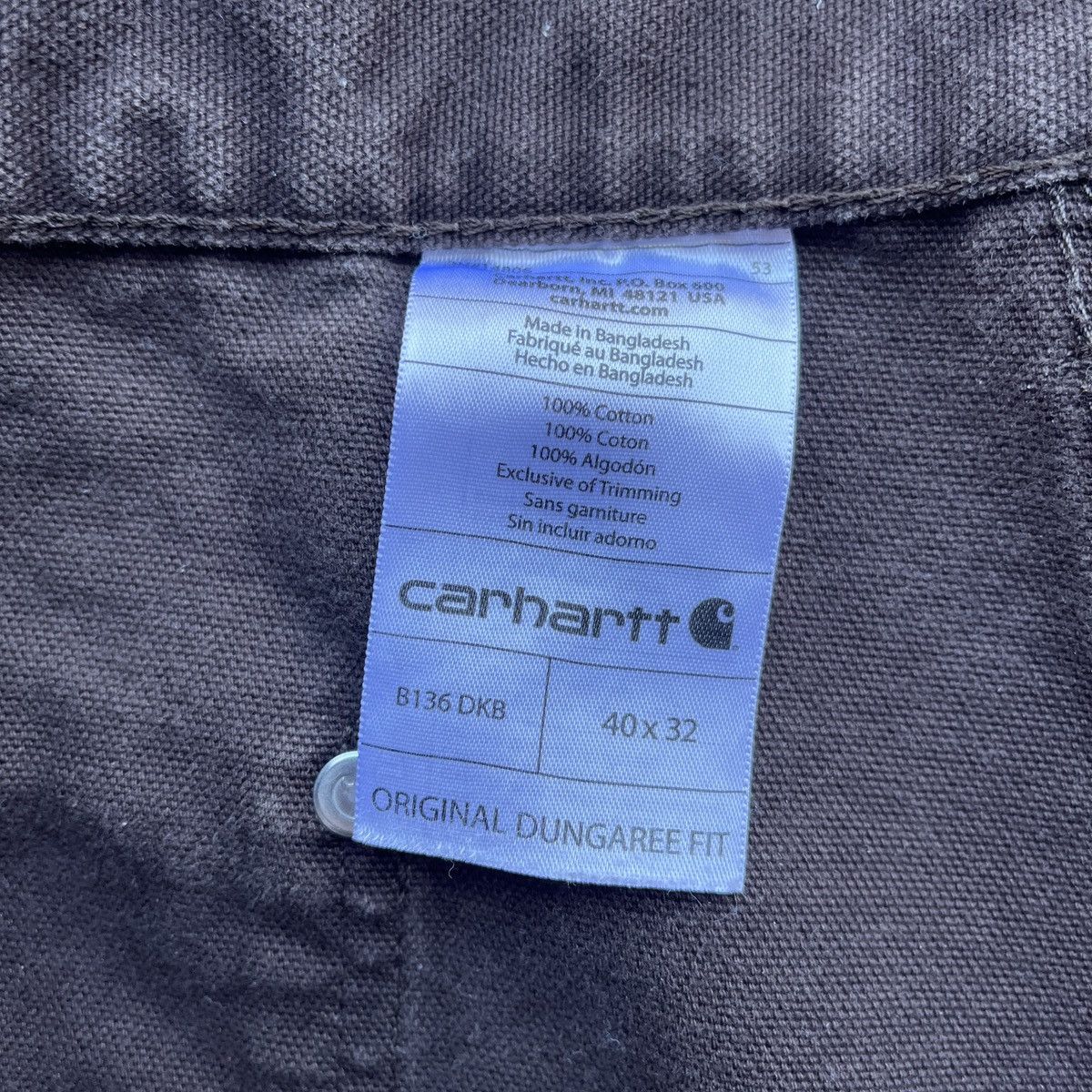 Carhartt Vintage Y2K Carhartt Brown Double Knee Workwear Baggy Cargos Size US 40 / EU 56 - 6 Thumbnail