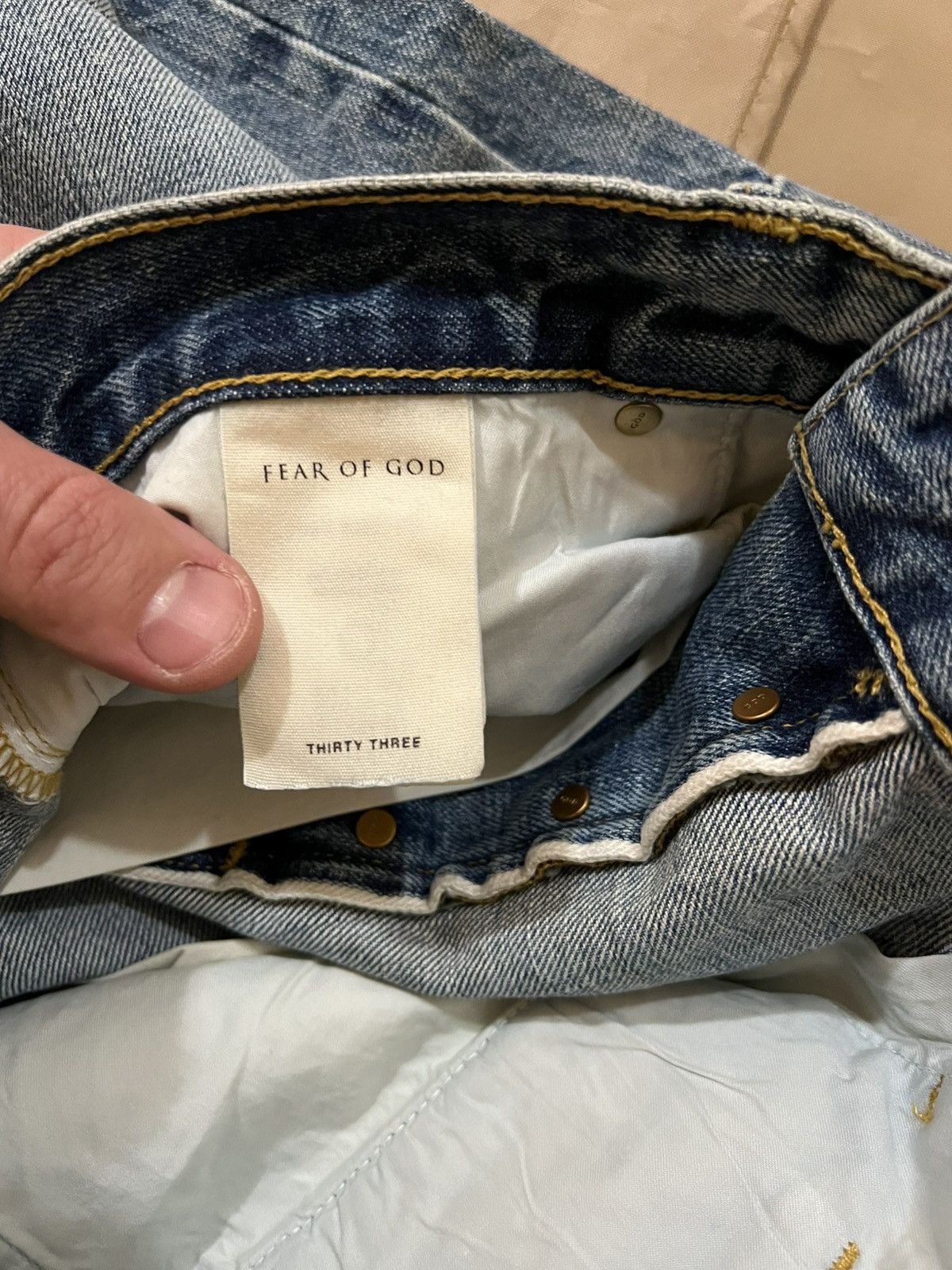 Fear of God Fear Of God 5th Collection Vintage Wash Denim Size 33 Size US 33 - 6 Thumbnail