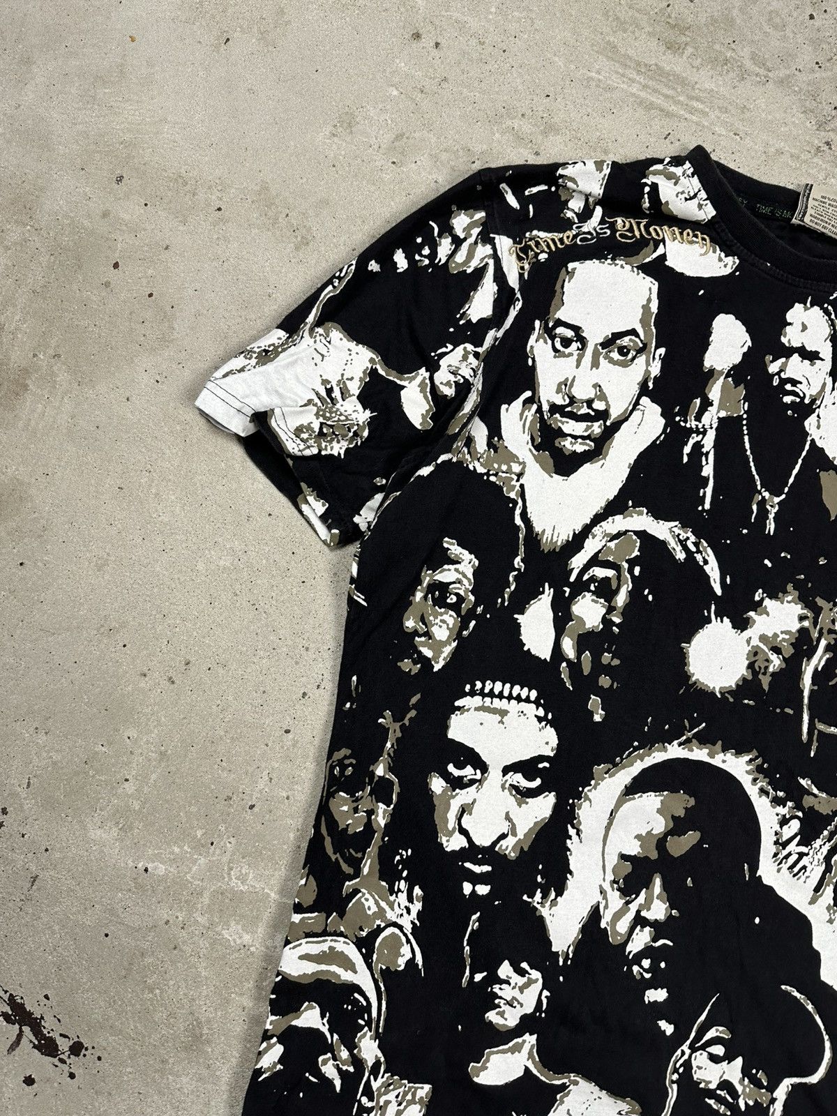 Rap Tees Vintage Y2K Time Is Money All Over Print Rap Hip Hop Tee Size US L / EU 52-54 / 3 - 3 Thumbnail