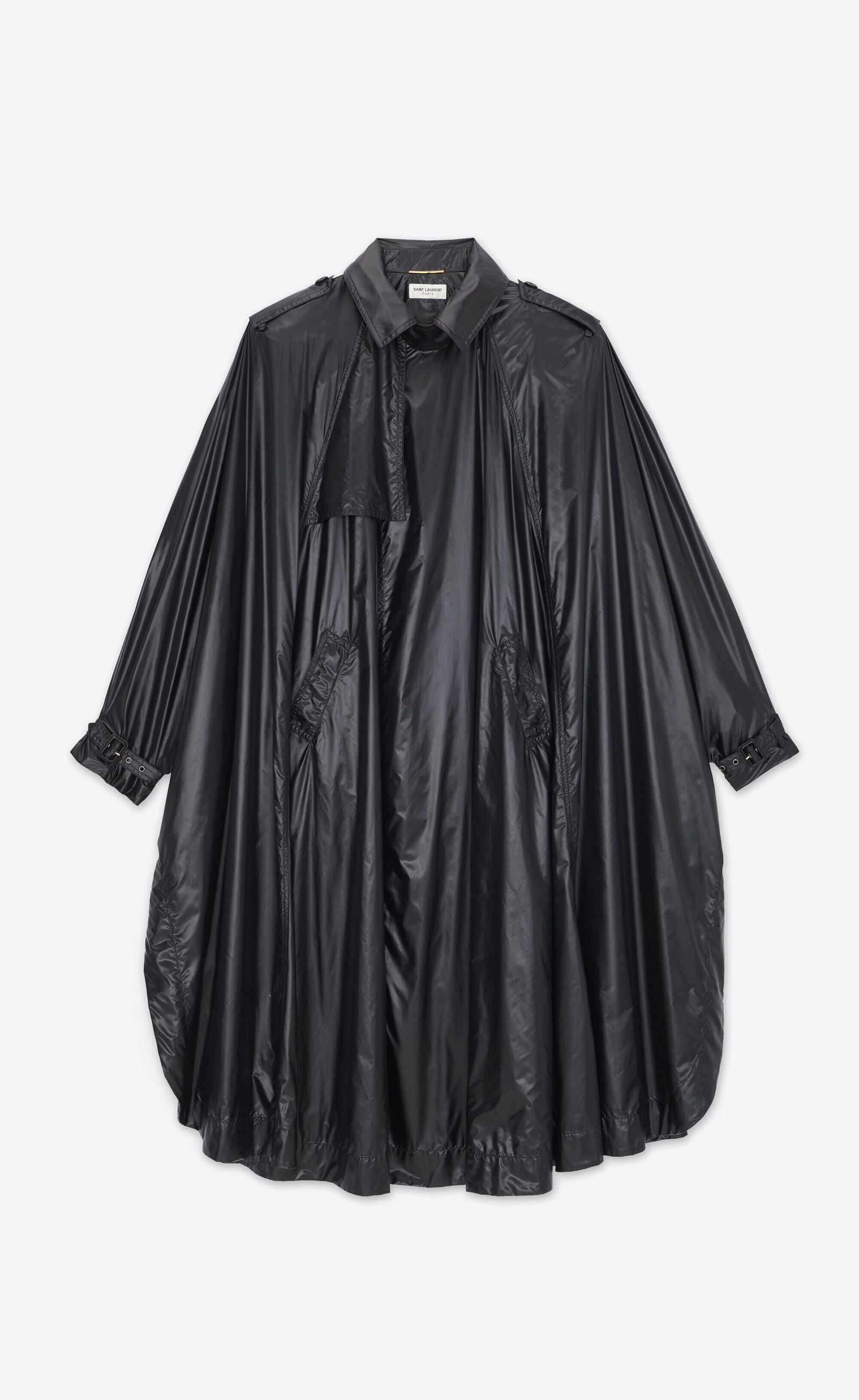 Saint Laurent Paris trench cape in nylon Size US XL / EU 56 / 4 - 1 Preview