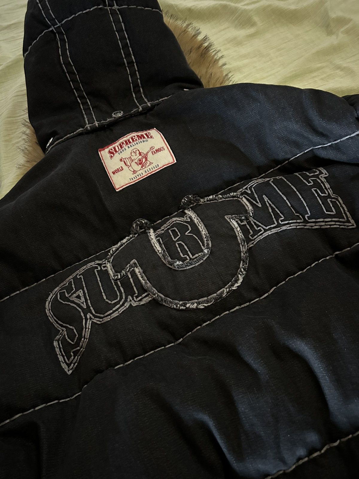 Supreme × True Religion Puffer True Religion x Supreme – Black Jacket Cappuccio Fur Size US XL / EU 56 / 4 - 11 Thumbnail