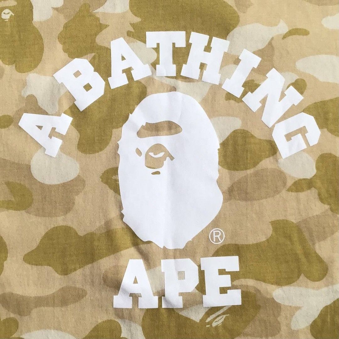 Bape BAPE College logo T-shirt yellow camo a bathing ape Size US L / EU 52-54 / 3 - 2 Thumbnail