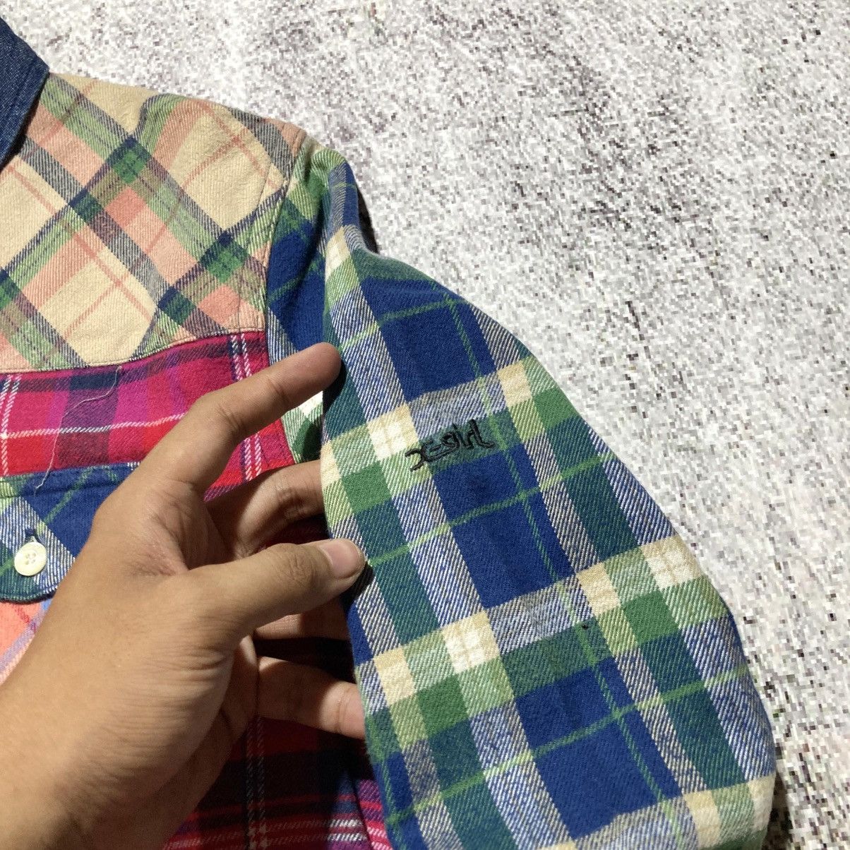 Japanese Brand 2000s X-girl Patchwork Double Pocket Button Up Shirt Lgb Size US M / EU 48-50 / 2 - 8 Thumbnail