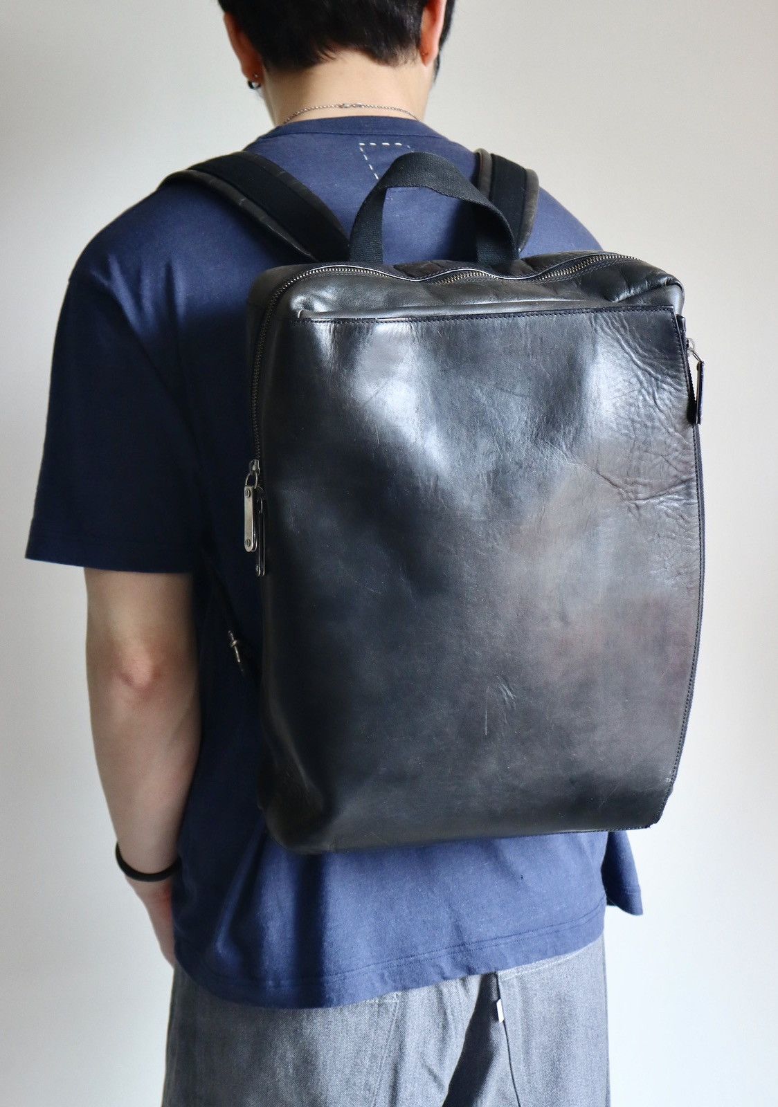 Maison Margiela Maison Martin Margiela Leather Backpack，black Size ONE SIZE - 3 Thumbnail