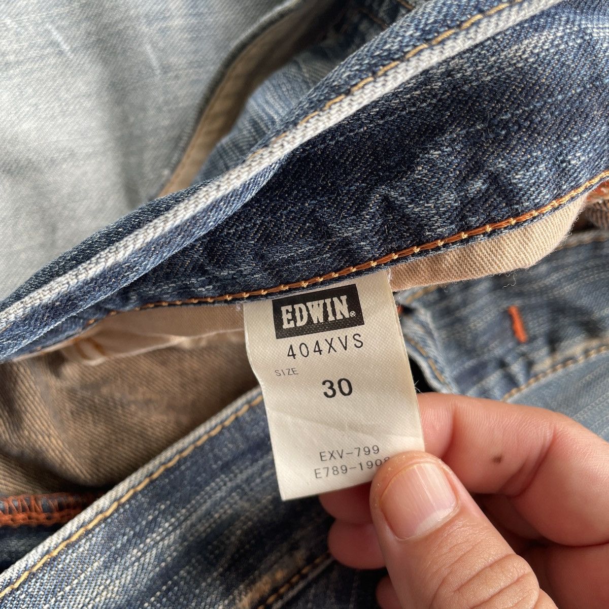 Japanese Brand Vintage Edwin XV-S Faded Distressed Jeans Denim Pants W31 Size US 31 - 8 Thumbnail