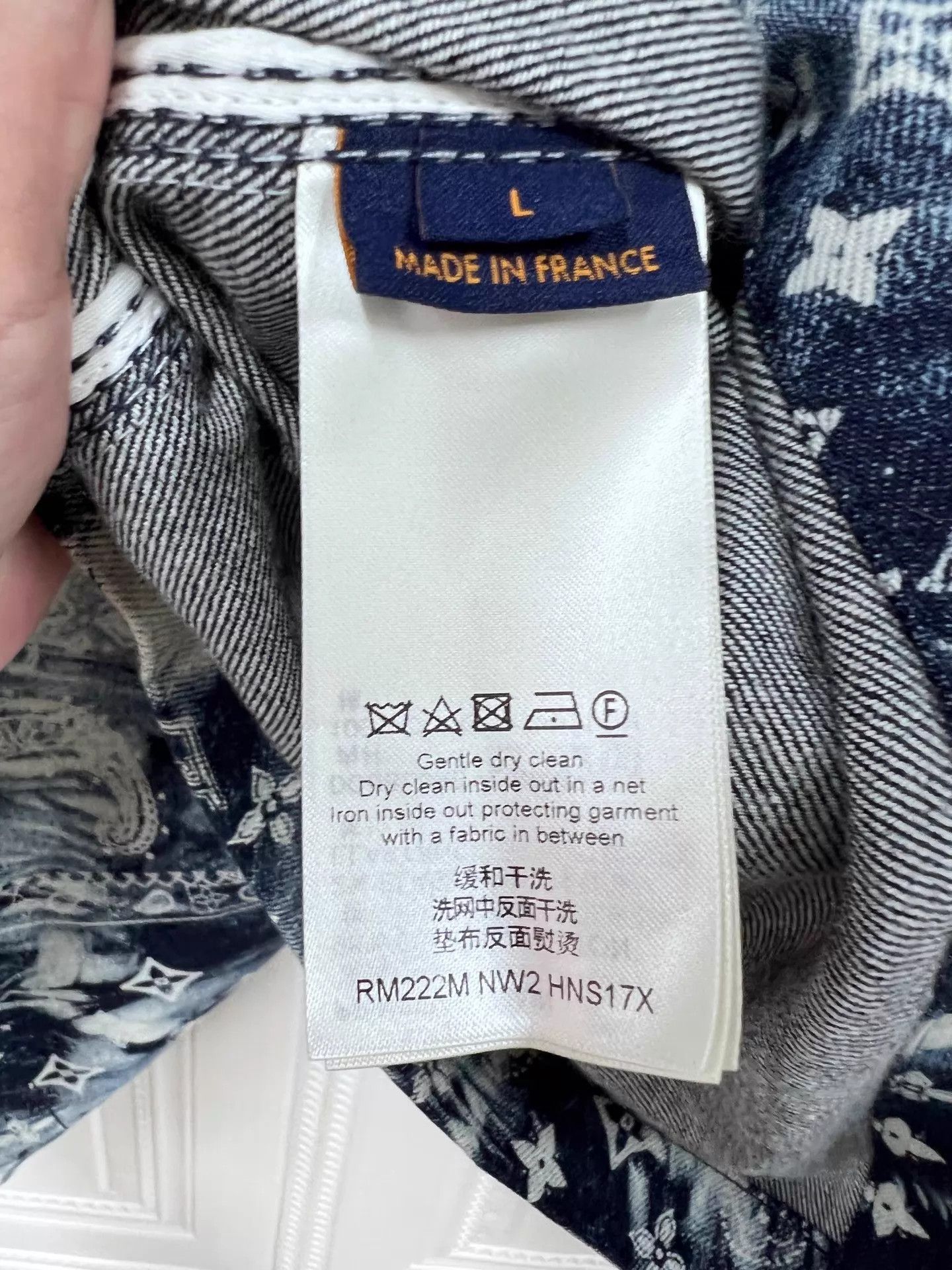 Louis Vuitton LV Denim Tie-Dye Cashew Flower Logo SS Shirt L Size US L / EU 52-54 / 3 - 5 Thumbnail
