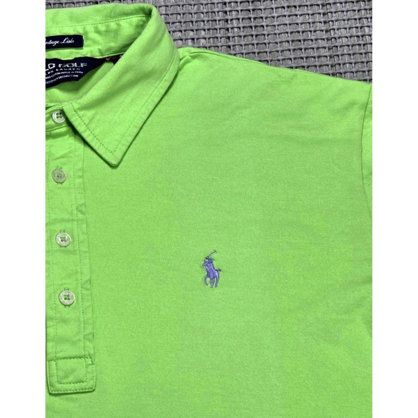 Ralph Lauren Ralph Lauren Polo Golf Shirt Green M Men Short Sleeve Pima Cotton Lisle Embroidered Button Collar Casual Golf Size US M / EU 48-50 / 2 - 3 Thumbnail