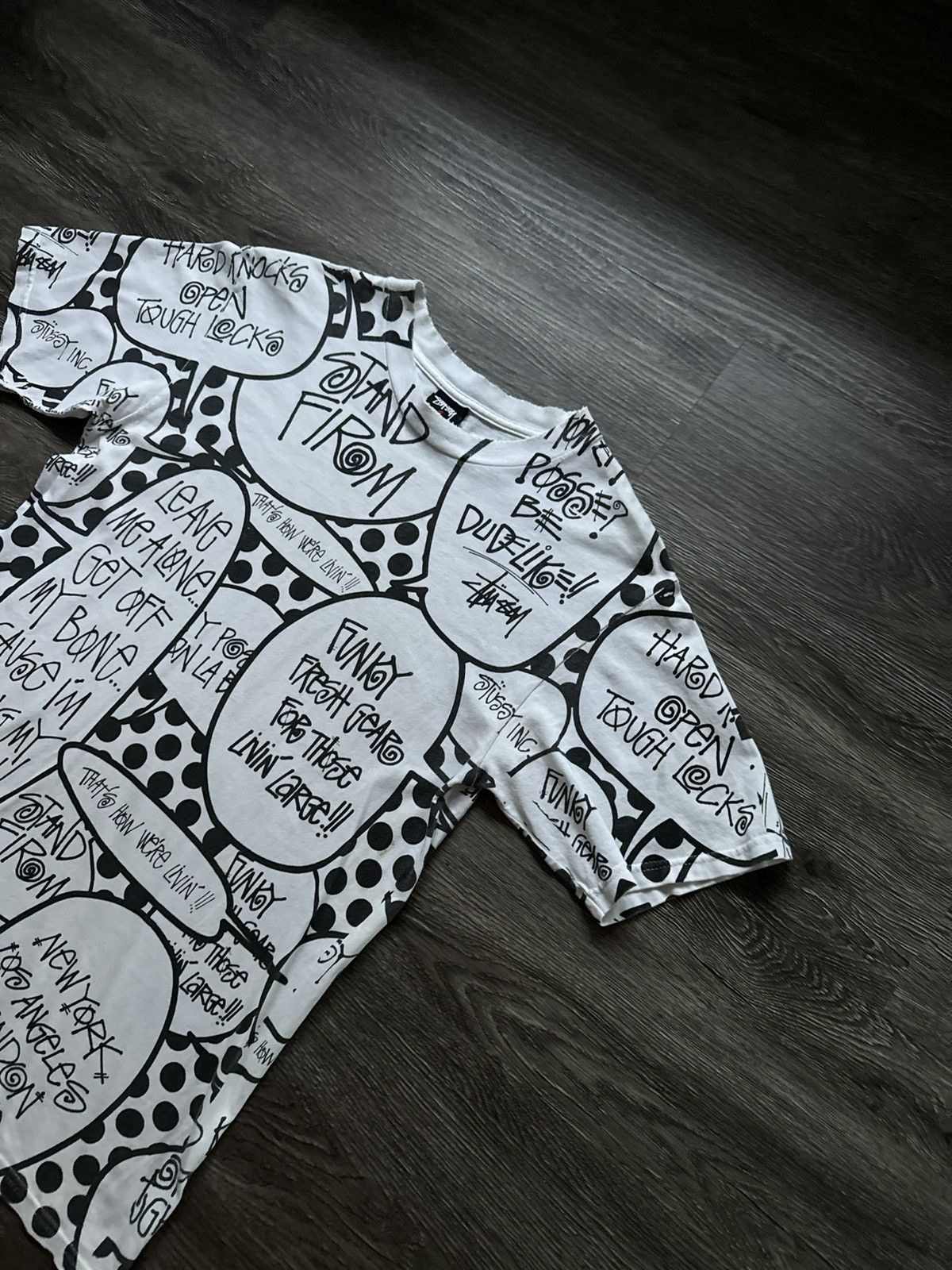 Stussy Vintage Stussy Doodle Fullprint AOP All Over Print Tshirt Size US S / EU 44-46 / 1 - 3 Thumbnail