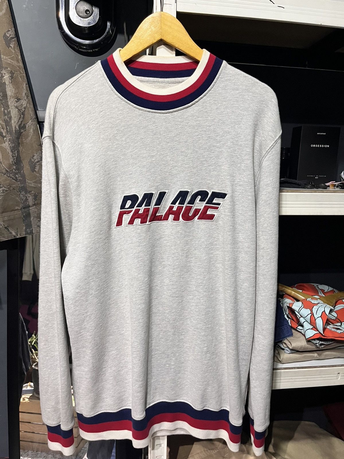 Palace × Streetwear × Umbro Palace x Umbro Warmup Crewneck White