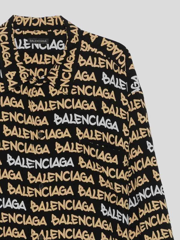 Balenciaga o1srvl11e1125 Funky Font Minimal Shirt in Multicolor Size XL / US 12-14 / IT 48-50 - 3 Thumbnail