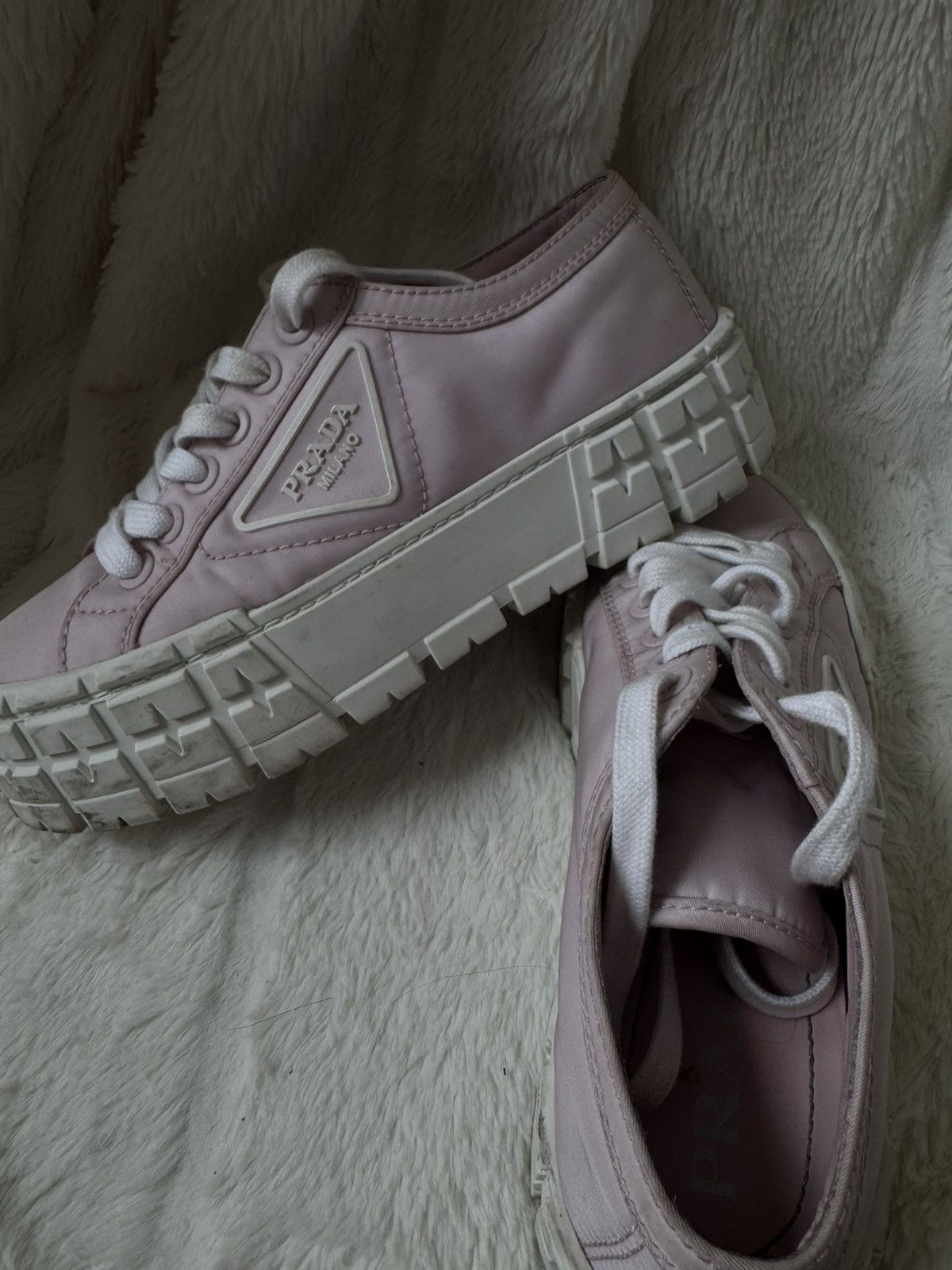 Prada Double Wheel Re-Nylon Gabardine Sneakers Size US 7.5 / IT 37.5 - 2 Thumbnail
