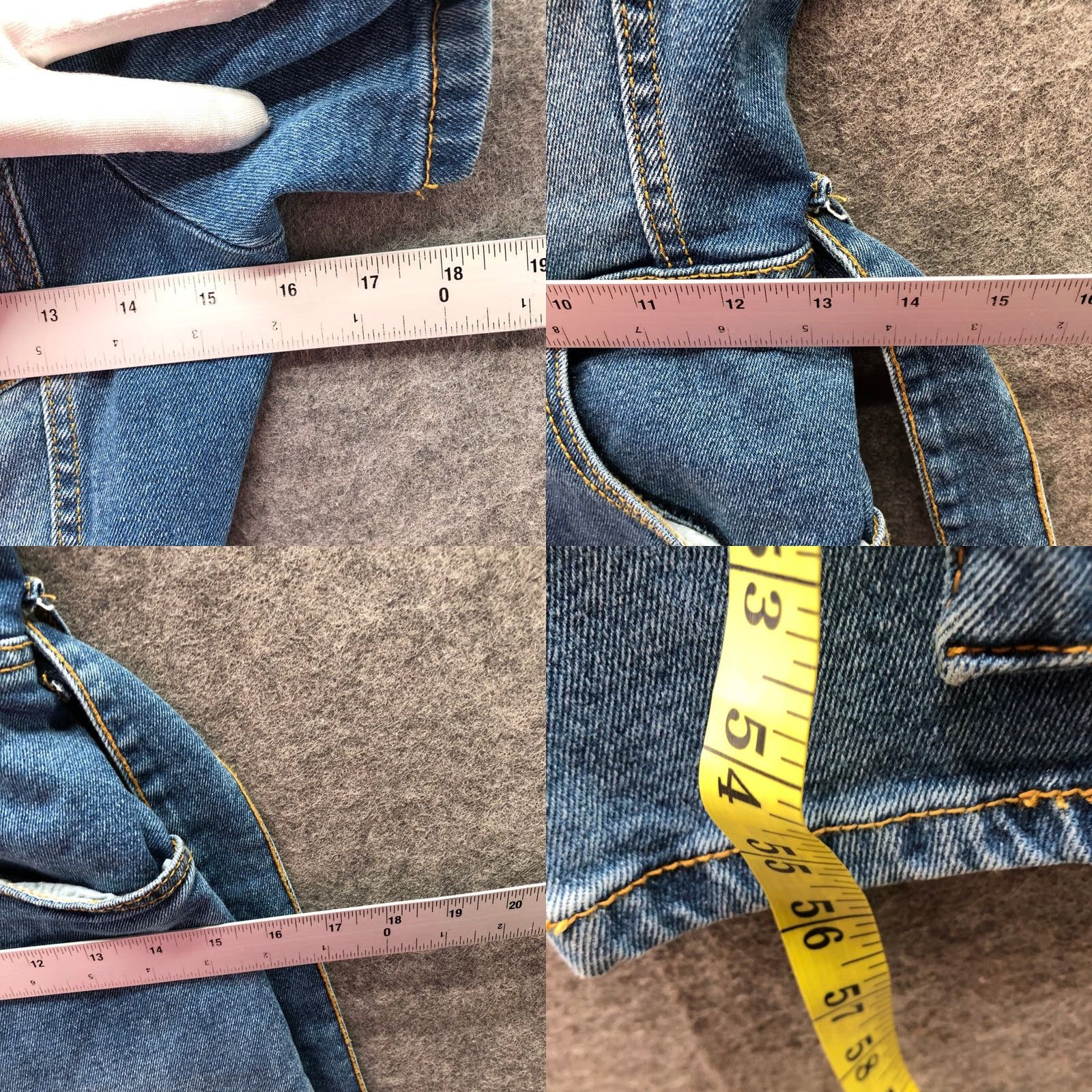 AVEC LES FILLES Avec Les Filles Denim Jumpsuit Womens 26 Blue Short Sleeve Belted Straight Leg Size 26" / US 2 / IT 38 - 8 Thumbnail