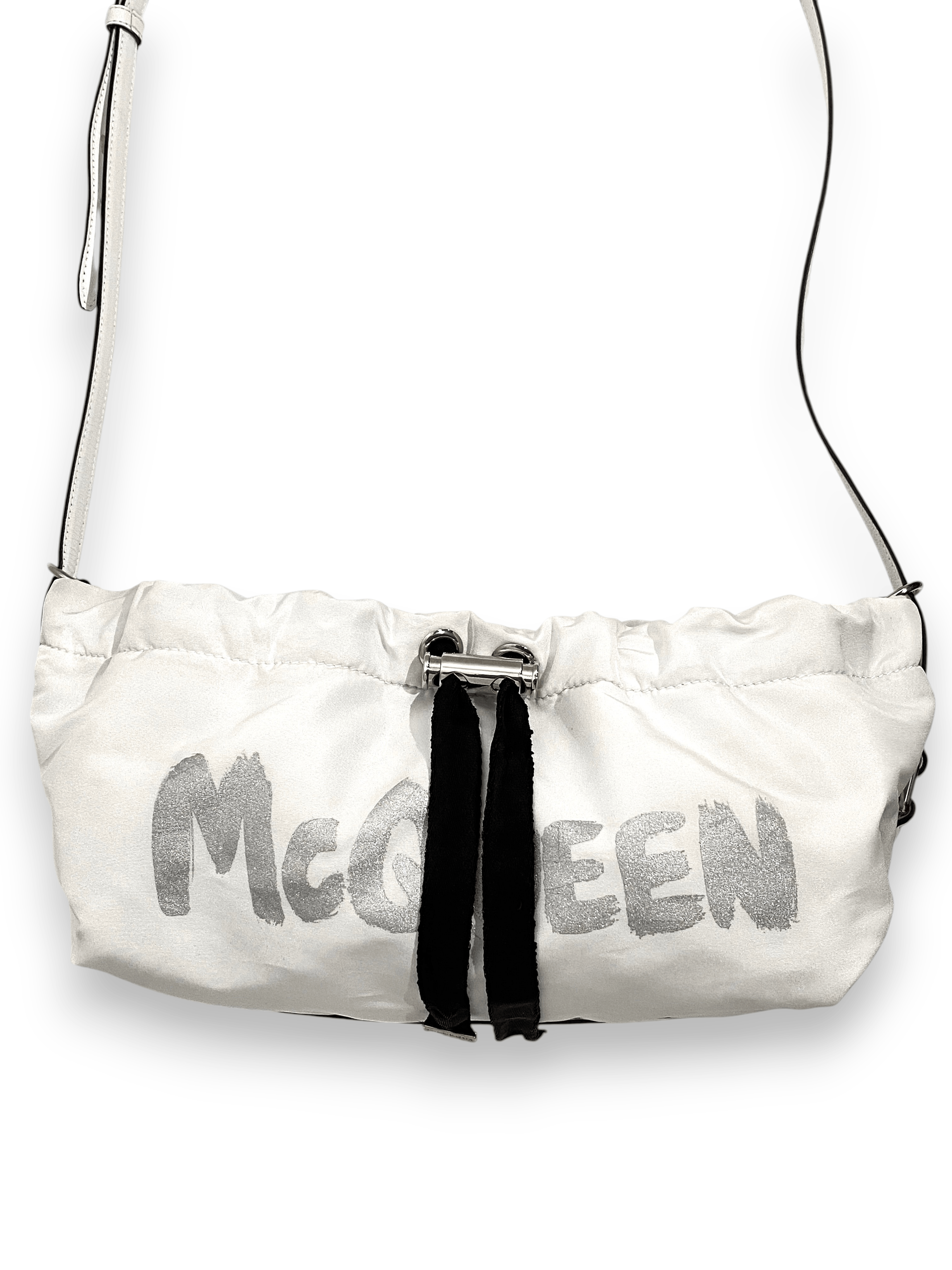 Alexander McQueen Alexander McQueen White Graffiti Logo Bundle Crossbody Bag Size ONE SIZE - 3 Thumbnail