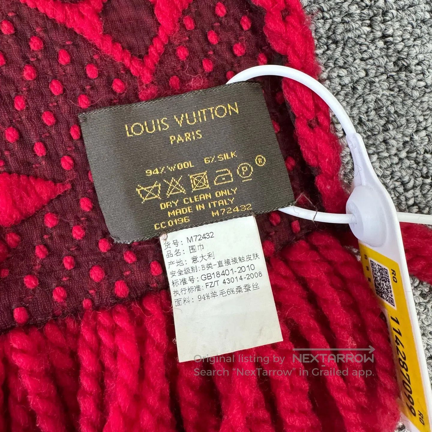 Louis Vuitton Louis Vuitton Double-sided fully printed logo, wool scarf| Size ONE SIZE - 4 Thumbnail