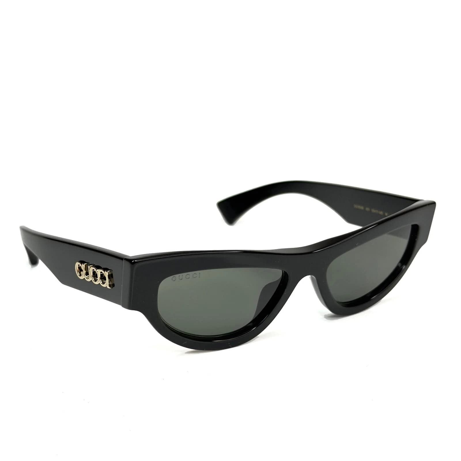Gucci GUCCI 1834 Black Cat Narrow Sculpted Gg1834S Sunglasses 001 Size ONE SIZE - 9 Thumbnail