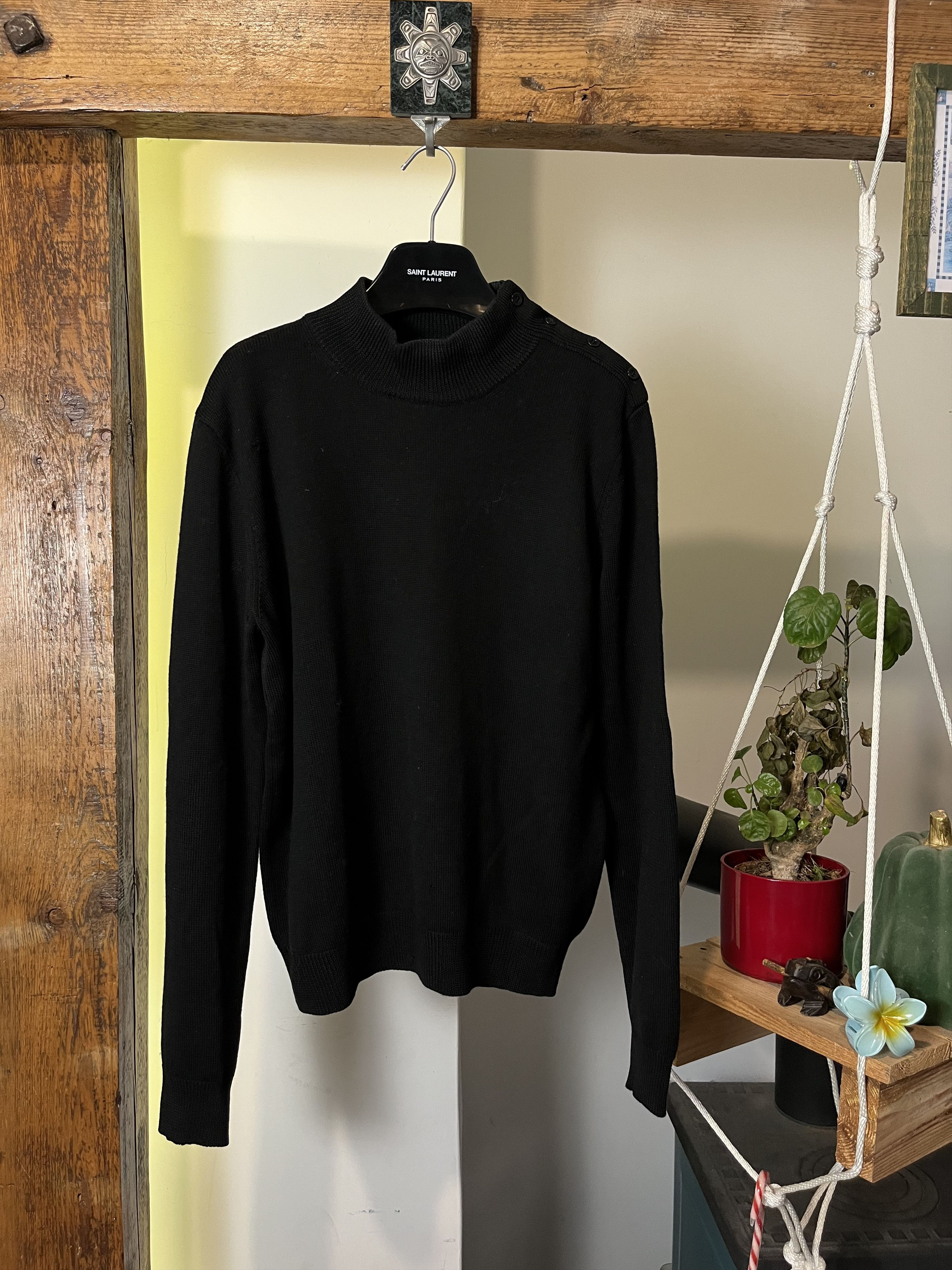 Designer × Dries Van Noten × Japanese Brand Dries Van Noten Archive Black Buttons Merino Wool Knitwear Size US XL / EU 56 / 4 - 1 Thumbnail