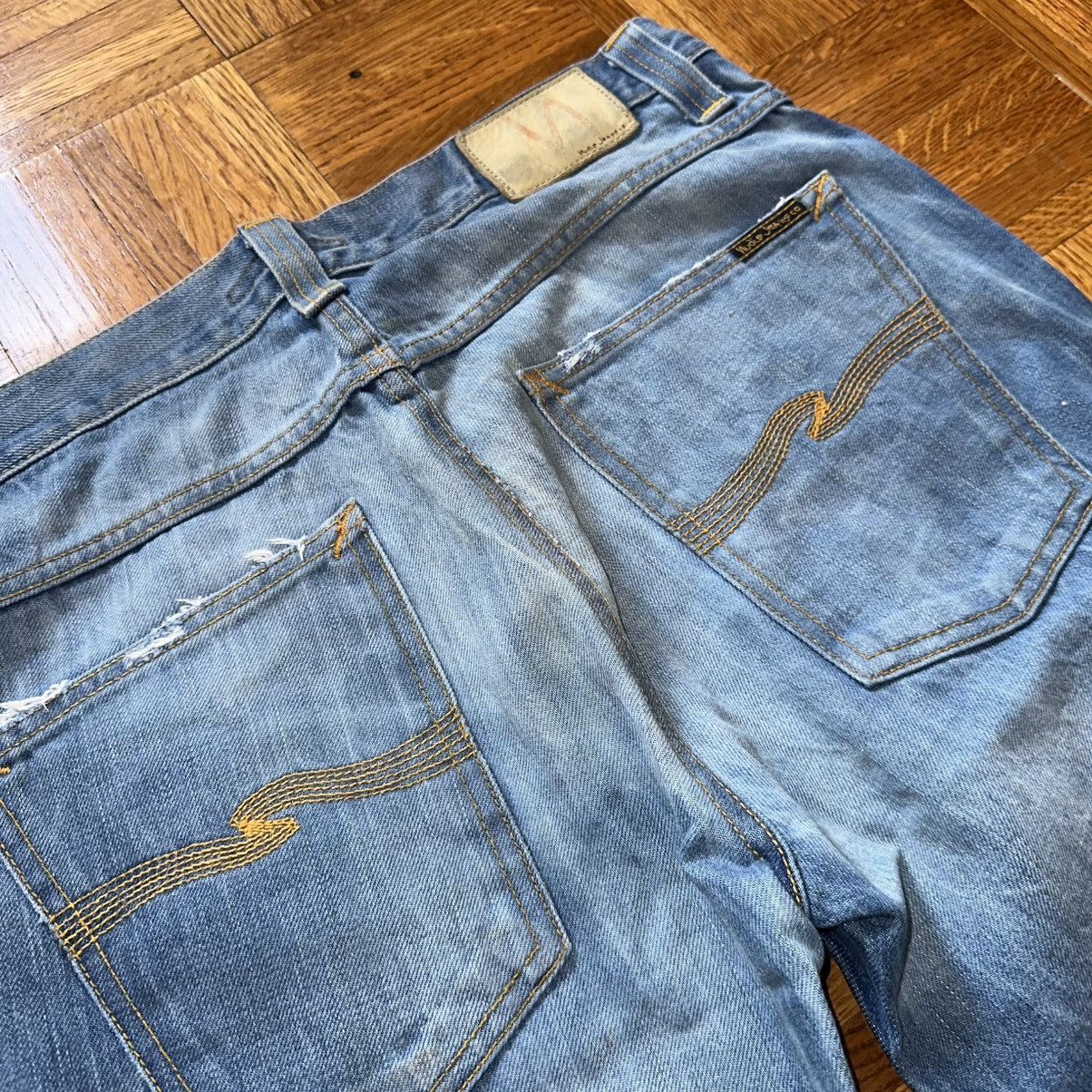 Nudie Jeans Nudie Jeans Light Blue Faded Jeans sz 34x36 Size US 34 / EU 50 - 3 Thumbnail