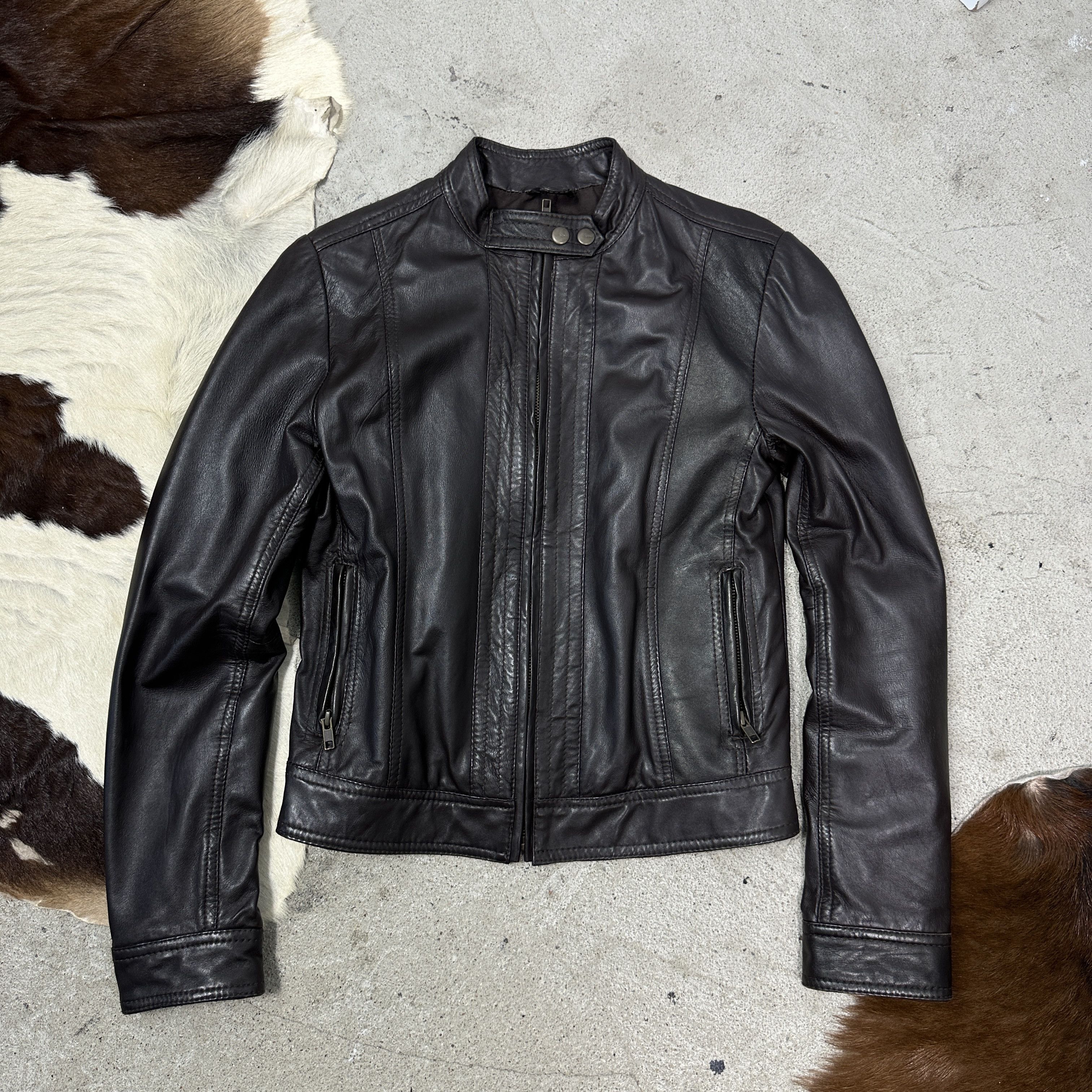 Vintage Vintage Leather Biker Moto Racing Chocolate Brown Jacket 00s Size US M / EU 48-50 / 2 - 6 Thumbnail