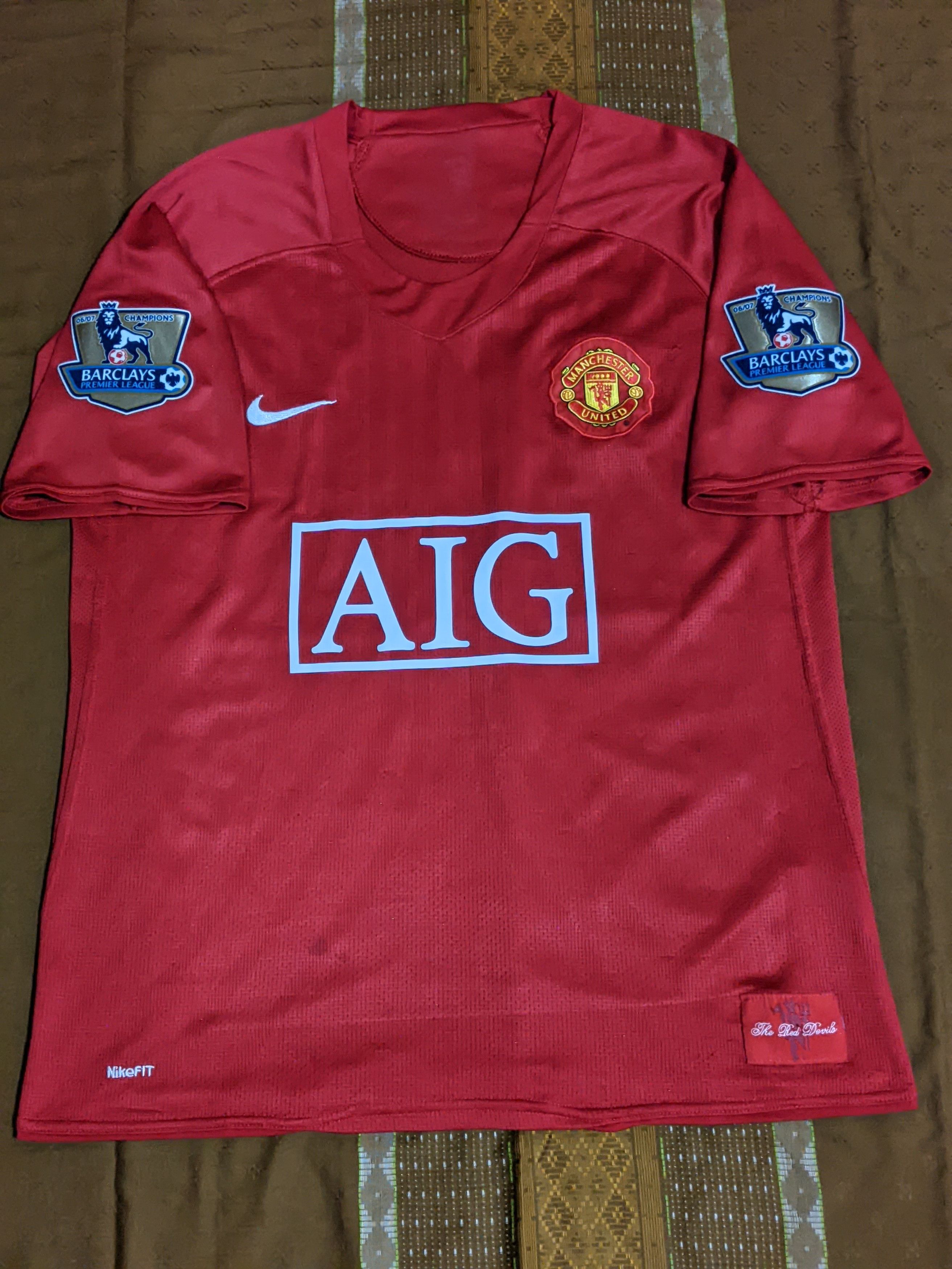 Vintage Manchester united 2007 Home Jersey Cristiano Ronaldo 7 Size US L / EU 52-54 / 3 - 1 Thumbnail