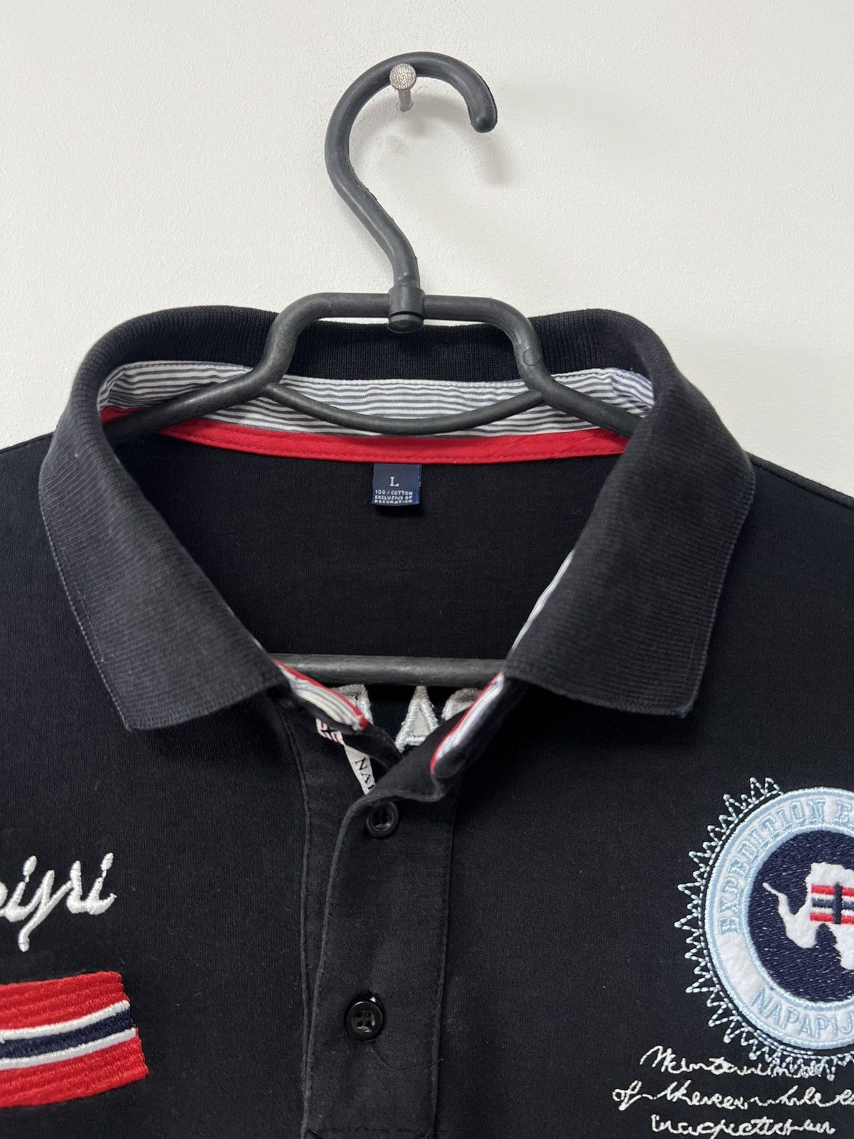 Napapijri Napapijri 1987 Black Polo Shirt Shirt Sleeve Black Rare sz L Size US L / EU 52-54 / 3 - 20 Thumbnail
