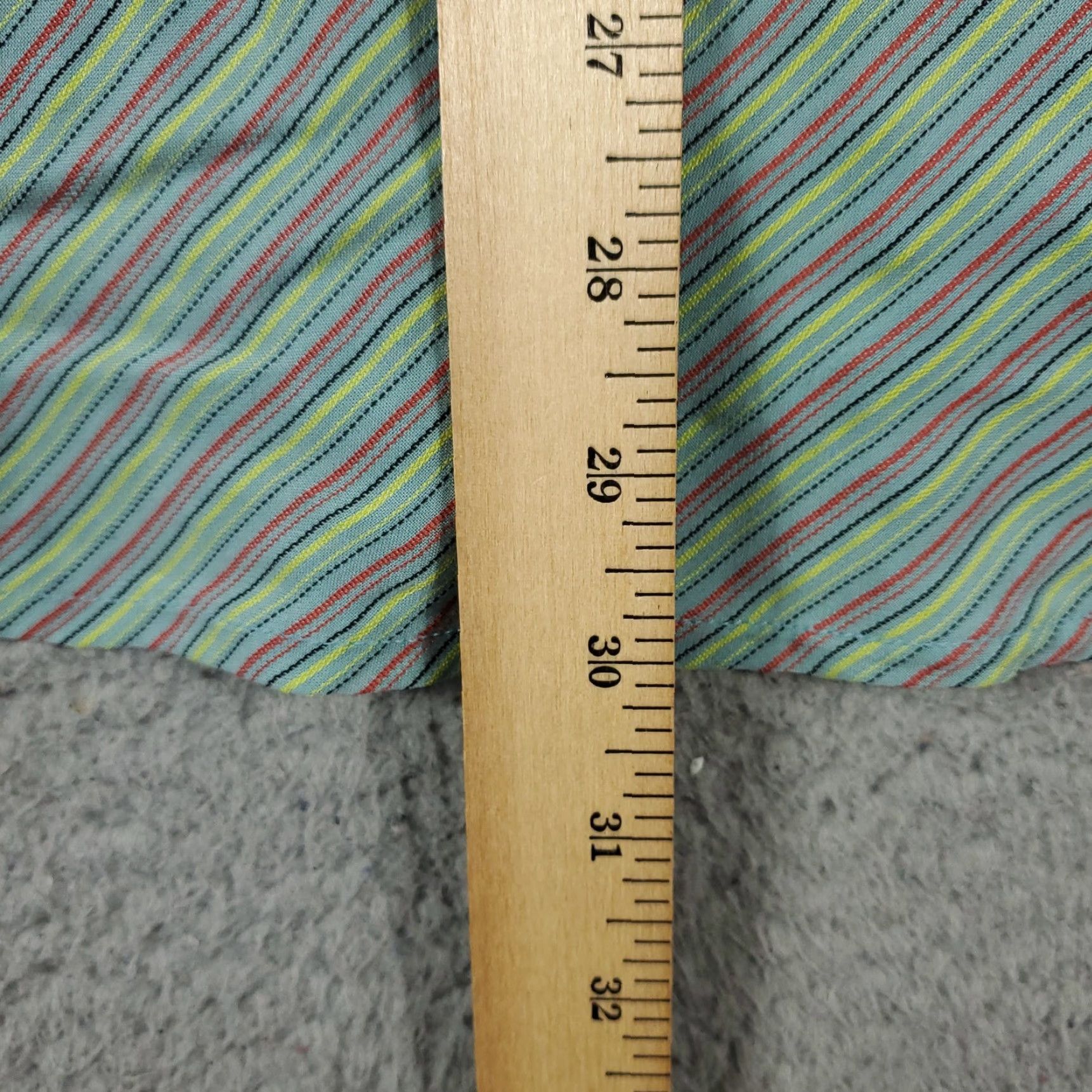 BUGATCHI Bugatchi Uomo Green Striped Button-Up Shirt Mens Large Long Sleeve Regular Fit Size US L / EU 52-54 / 3 - 5 Thumbnail