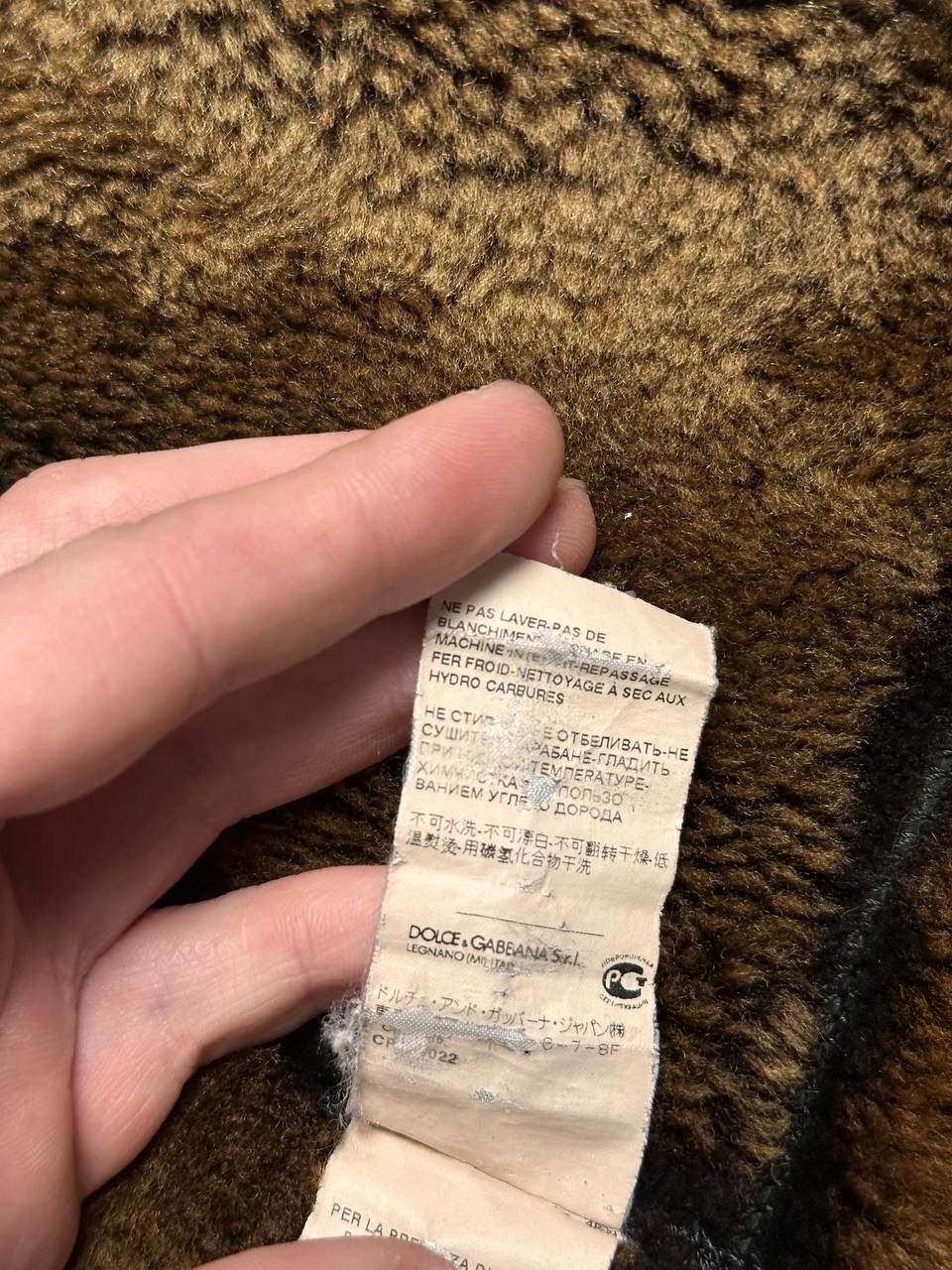 Dolce & Gabbana Archive Shearling Fur Leather Coat Rare