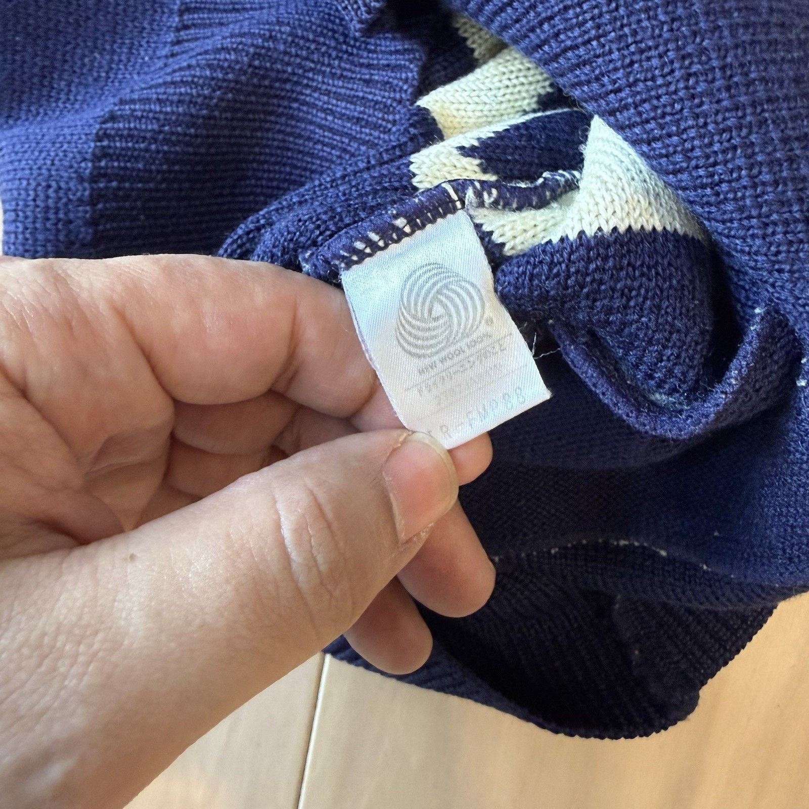 Other Vintage Pebble Beach Cardigan M Blue Wool Argyle Diamond 80s Size US M / EU 48-50 / 2 - 8 Thumbnail