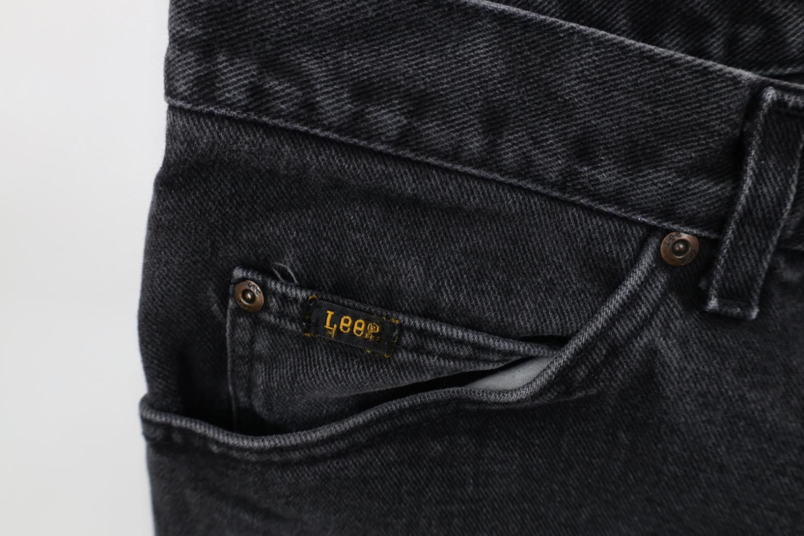 Lee Vintage 90s Lee Faded Straight Leg Denim Jeans Black Cotton Size US 36 / EU 52 - 8 Thumbnail