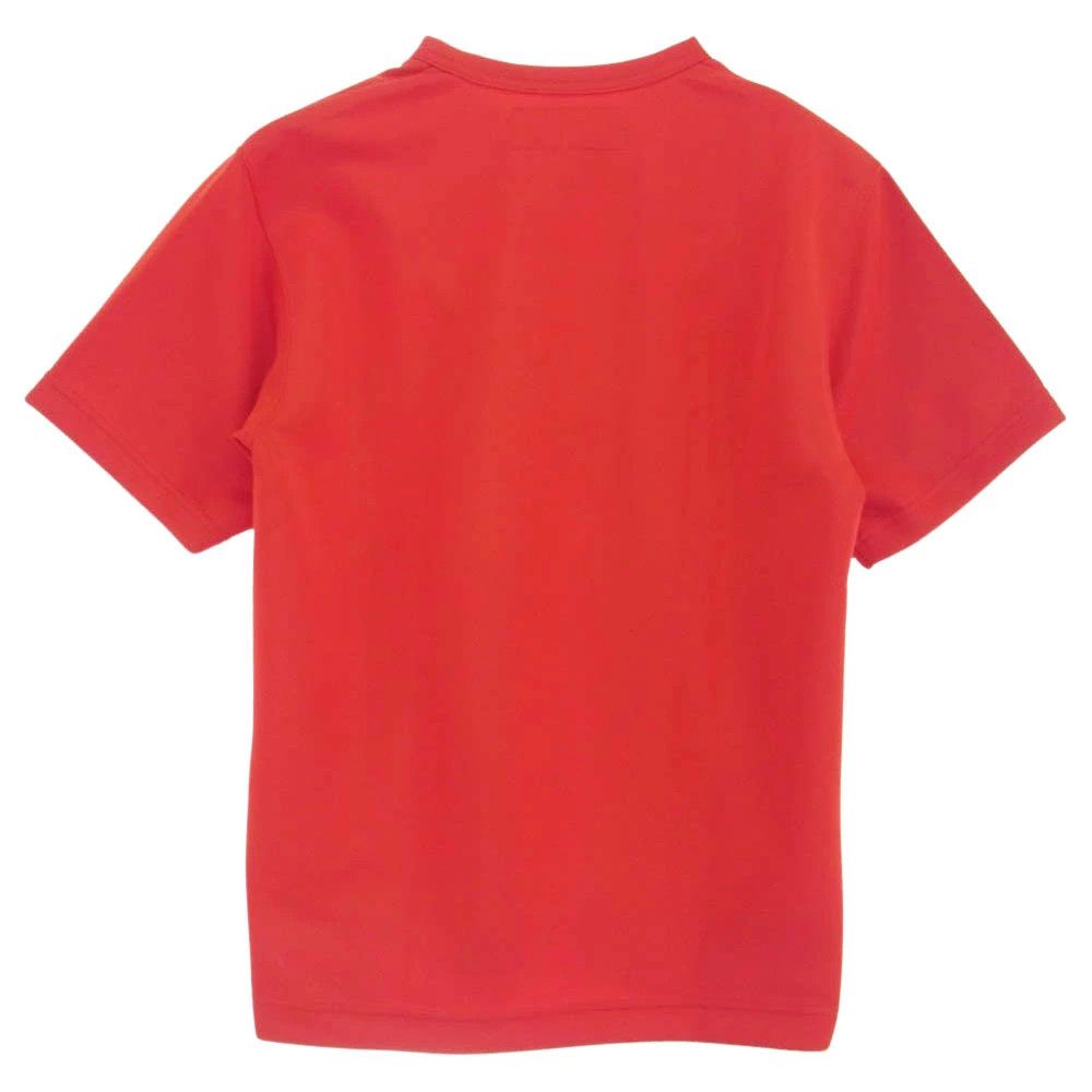 Comme des Garcons Homme T-Shirts Half-zip Cut and sewn Polyester Crewneck Plain Red Size US M / EU 48-50 / 2 - 2 Thumbnail
