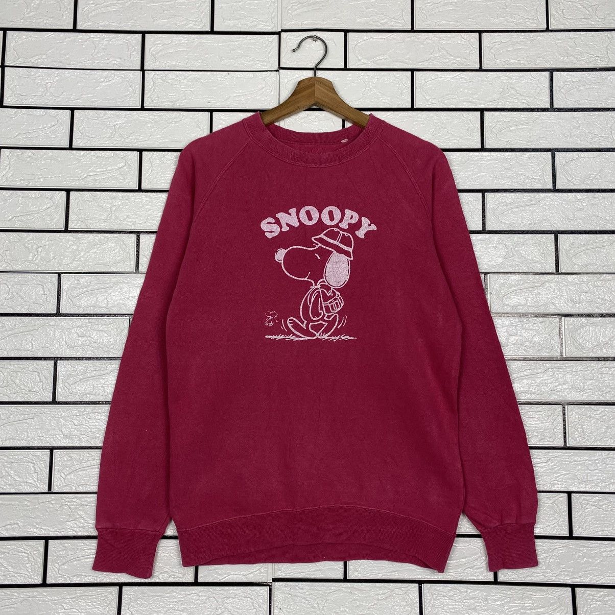 Vintage 📌Vintage Sweatshirt Snoopy USA Big Logo Size US M / EU 48-50 / 2 - 2 Thumbnail