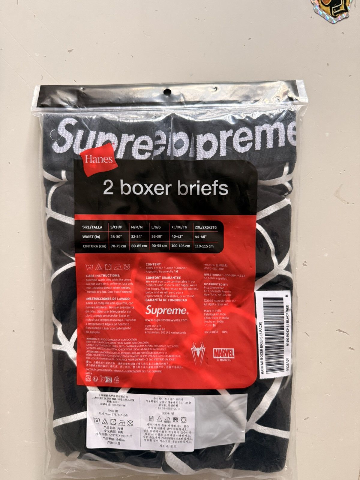 Hanes × Supreme Supreme Hanes Spider-Man Boxer Briefs (2 Pack) Size ONE SIZE - 2 Thumbnail