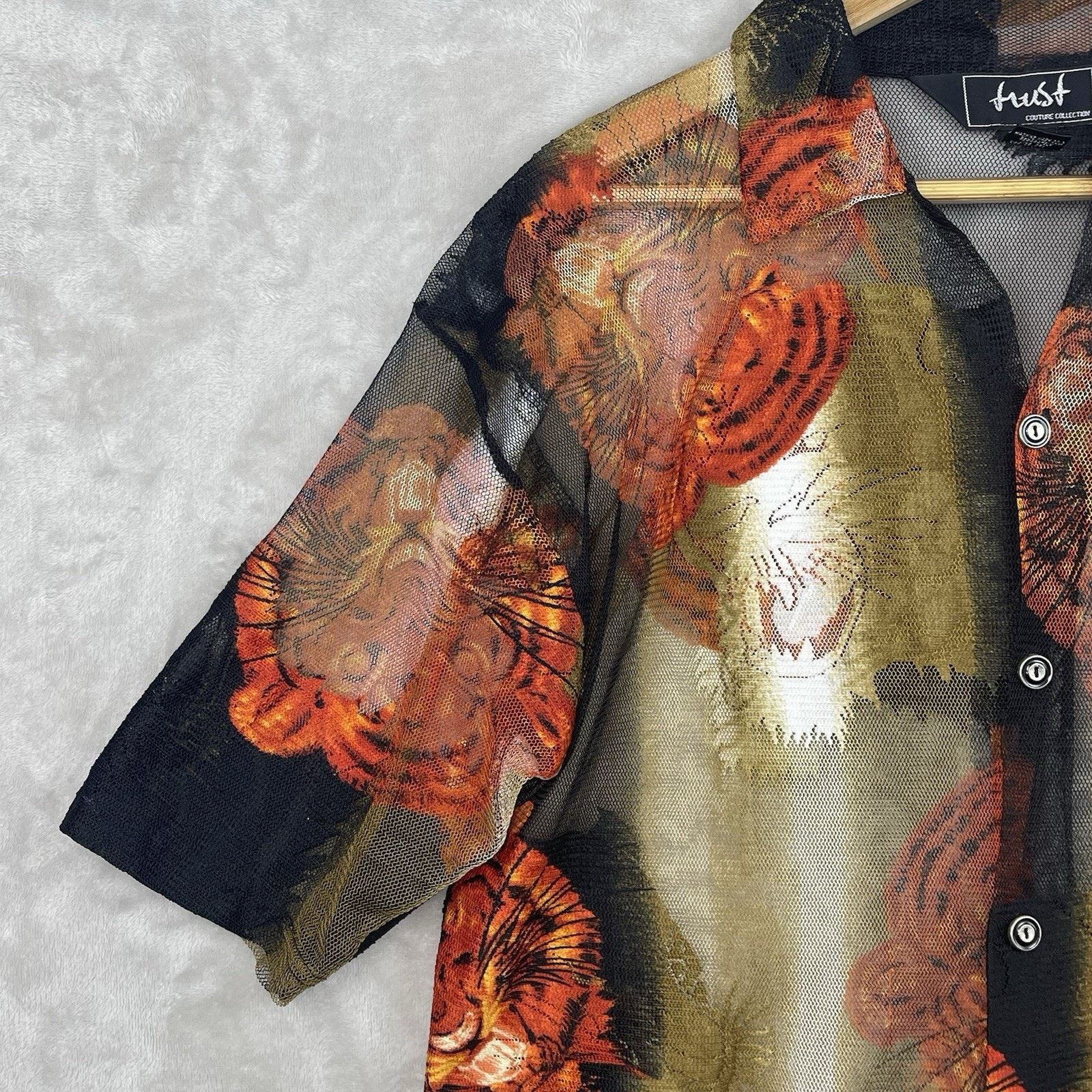 Other Trust Couture Collection Shirt Sheer Tiger Head Clubwear Size US M / EU 48-50 / 2 - 3 Thumbnail