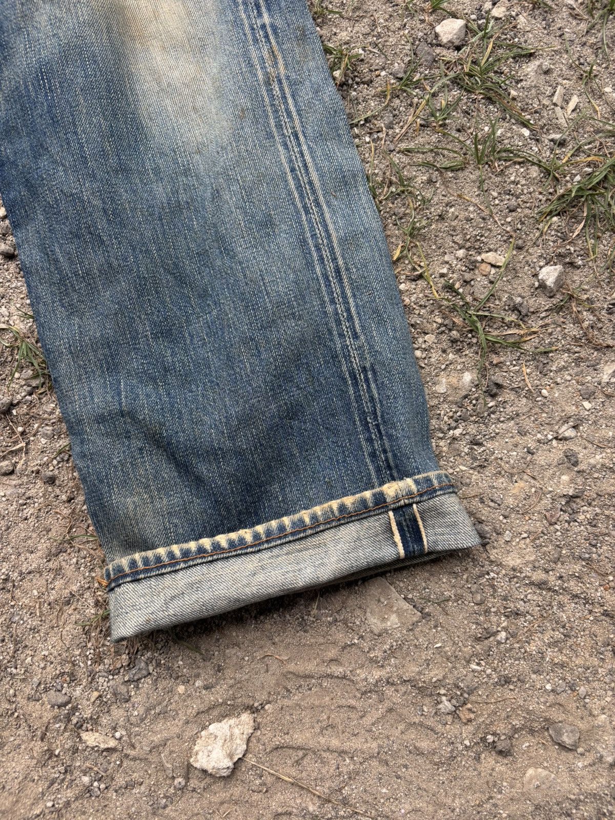 Full Count & Co. Distressed Full Count Selvedge Jeans Size US 32 / EU 48 - 5 Thumbnail
