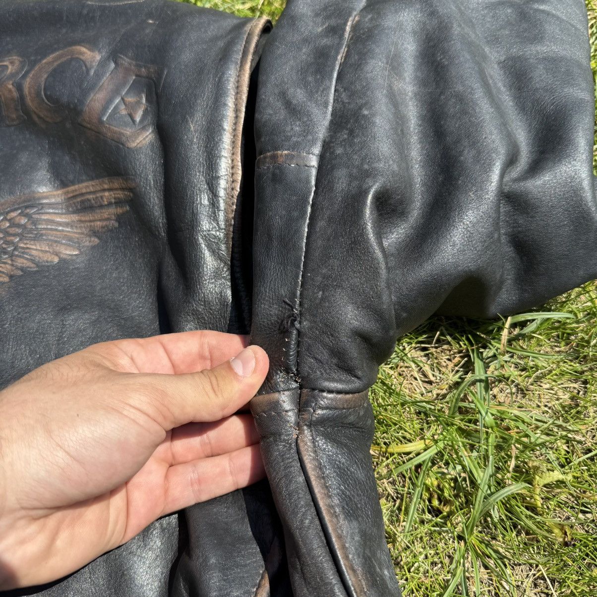 Vintage Vintage 90s US Force biker leather jacket Size US M / EU 48-50 / 2 - 12 Thumbnail