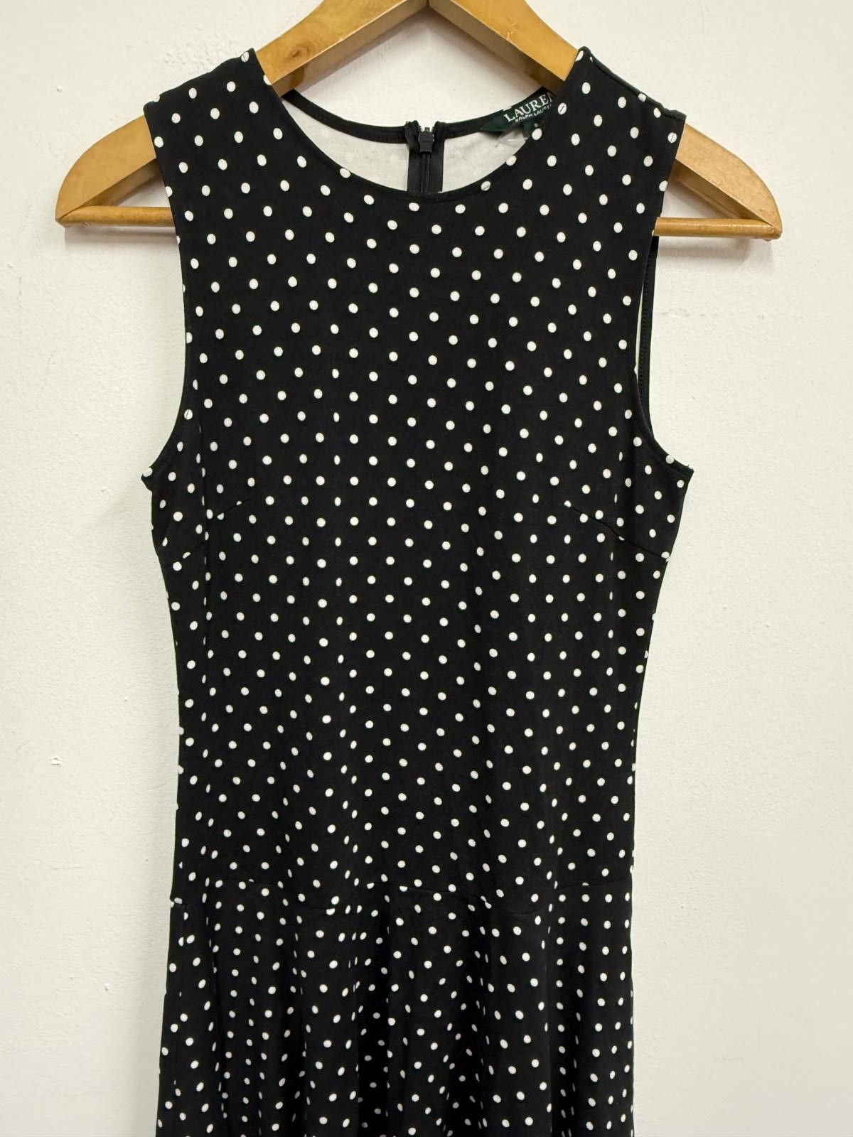 Lauren Ralph Lauren Lauren Ralph Lauren Black and White Polka Dot Midi Dress Size S / US 4 / IT 40 - 3 Thumbnail